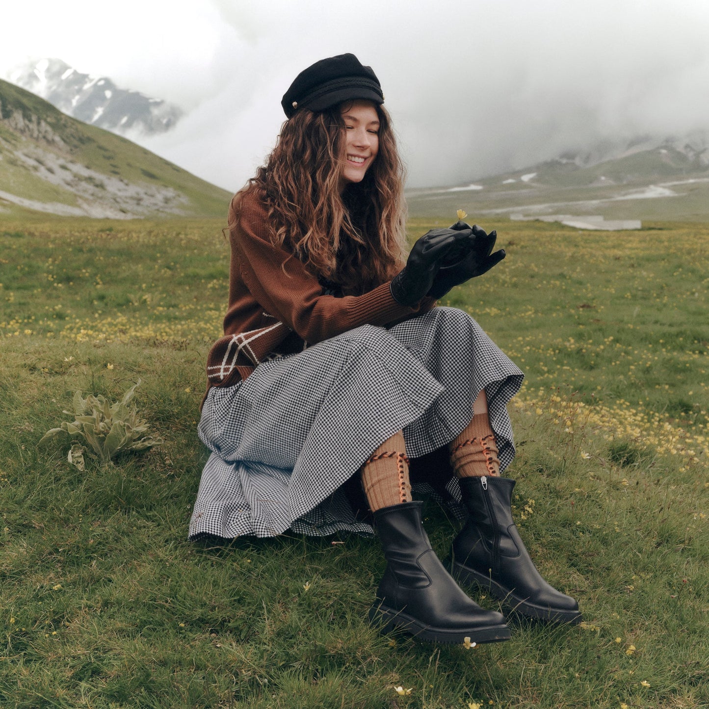 Simaya H2O Waterproof Black Leather Boots