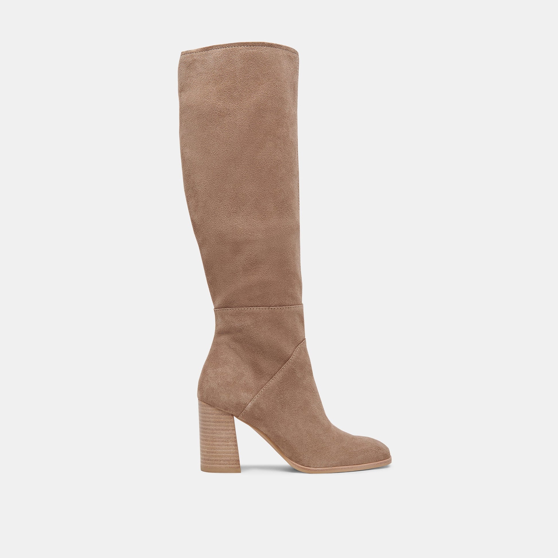 FYNN Boots Truffle Suede | Knee-High Truffle Suede Boots
 – Dolce Vita