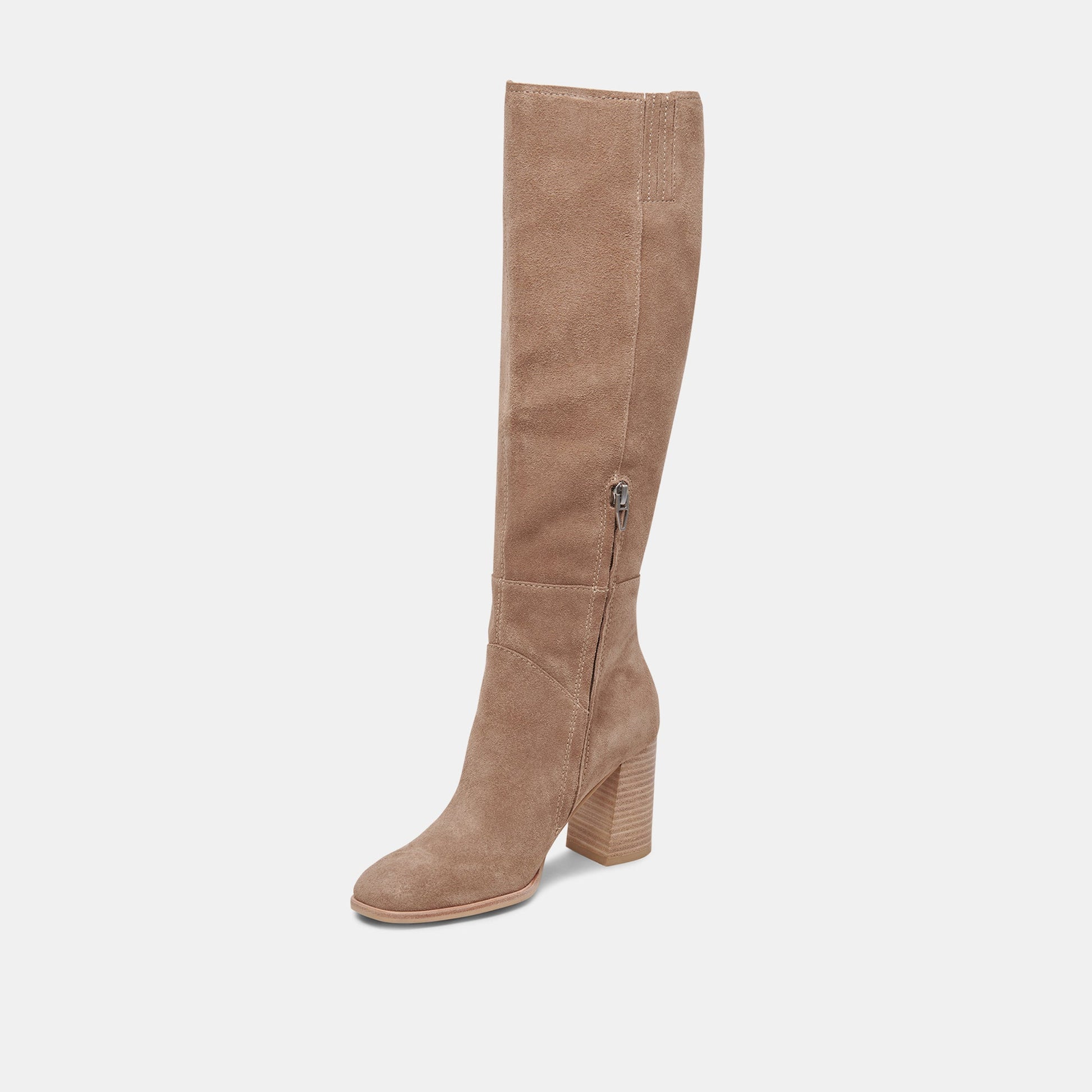 FYNN Boots Truffle Suede | Knee-High Truffle Suede Boots
 – Dolce Vita