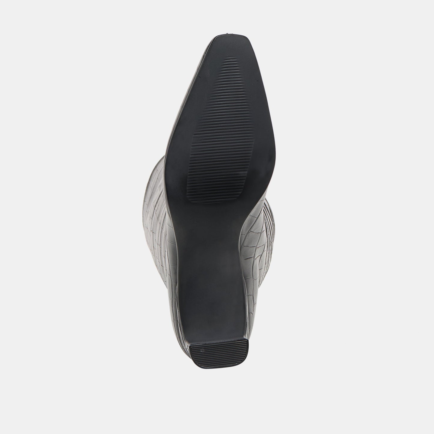 Trixi Noir Croco Embossed Leather Boots