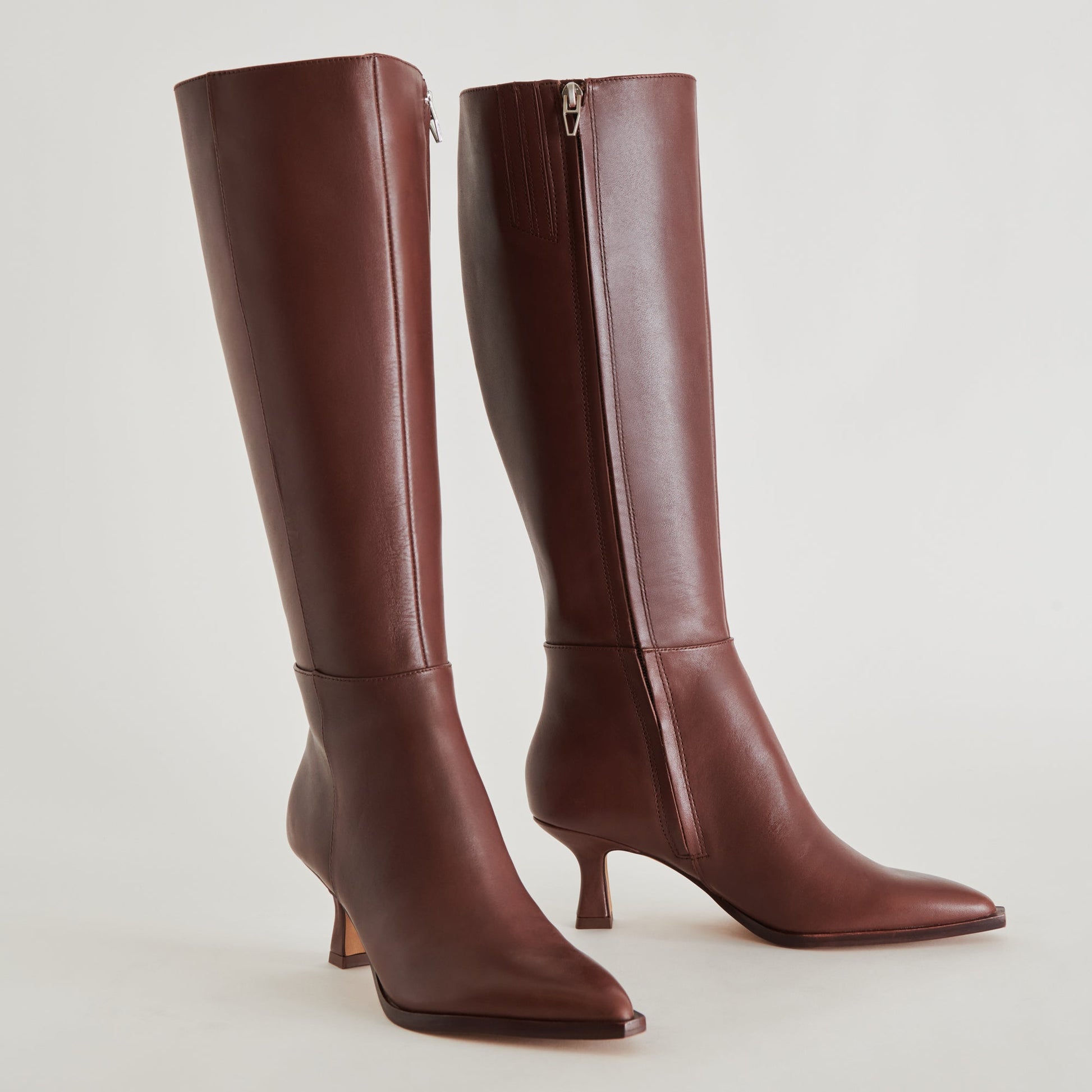 Auggie Extra Wide Calf Chocolate Boots | Leather Wide Calf Boots
 – Dolce Vita