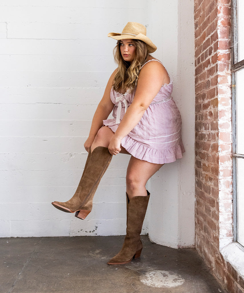 Raj Extra Wide Calf Brown Suede Boots | Suede Wide Calf Boots
 – Dolce Vita