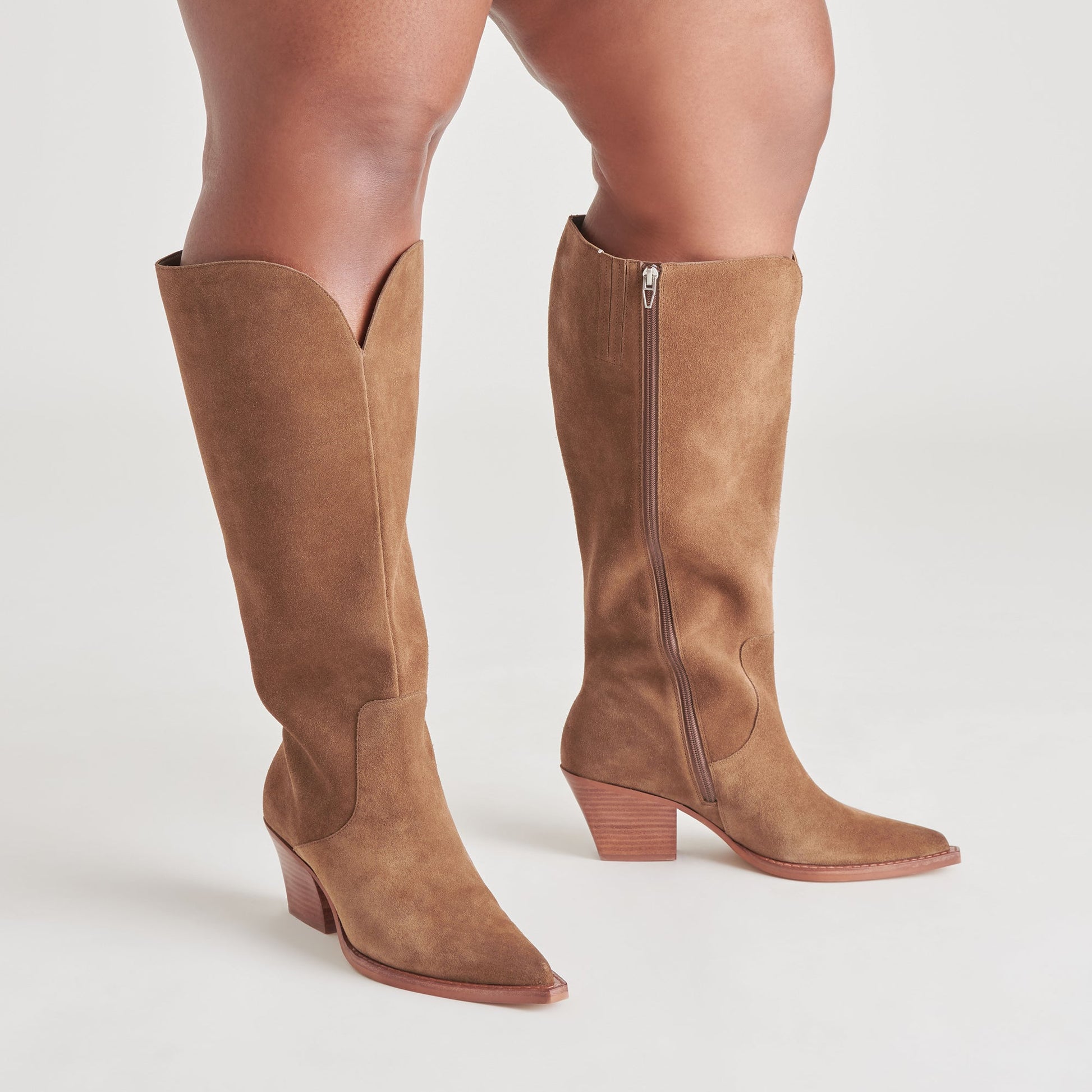 Raj Extra Wide Calf Brown Suede Boots | Suede Wide Calf Boots
 – Dolce Vita