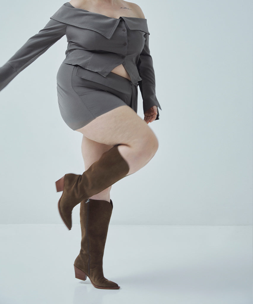 Raj Extra Wide Calf Brown Suede Boots | Suede Wide Calf Boots
 – Dolce Vita