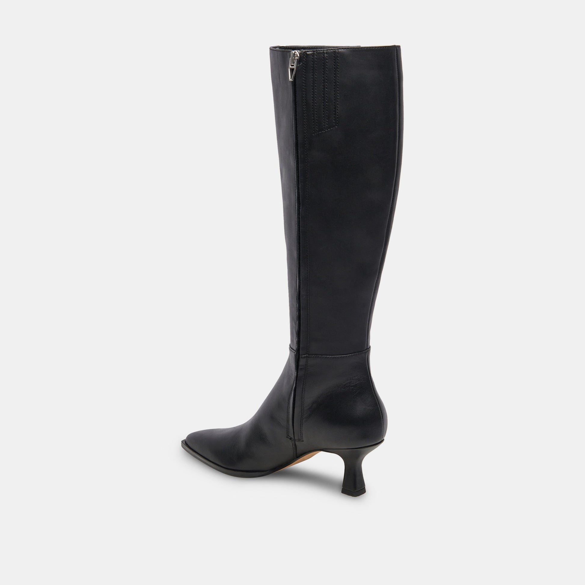 Auggie Wide Calf Boots | Black Leather Boots by Dolce Vita