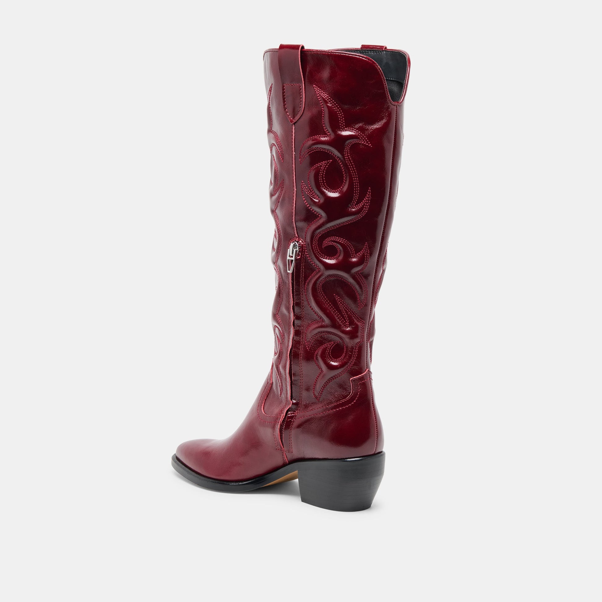 Mirla Oxblood Leather Boots