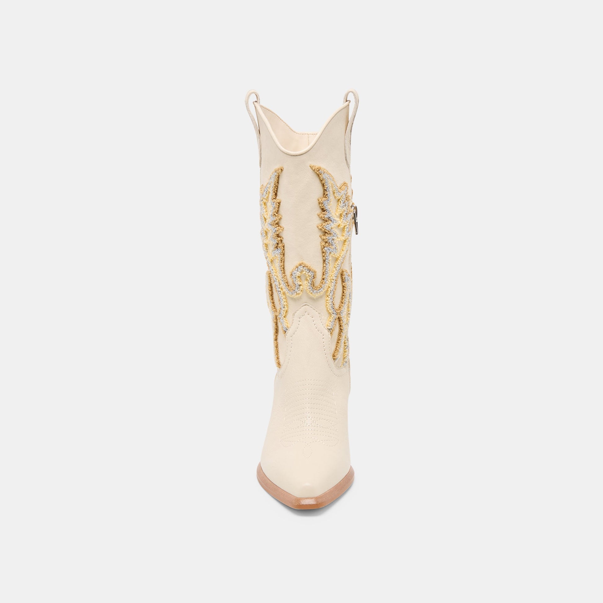Vila Ivory Leather Boots