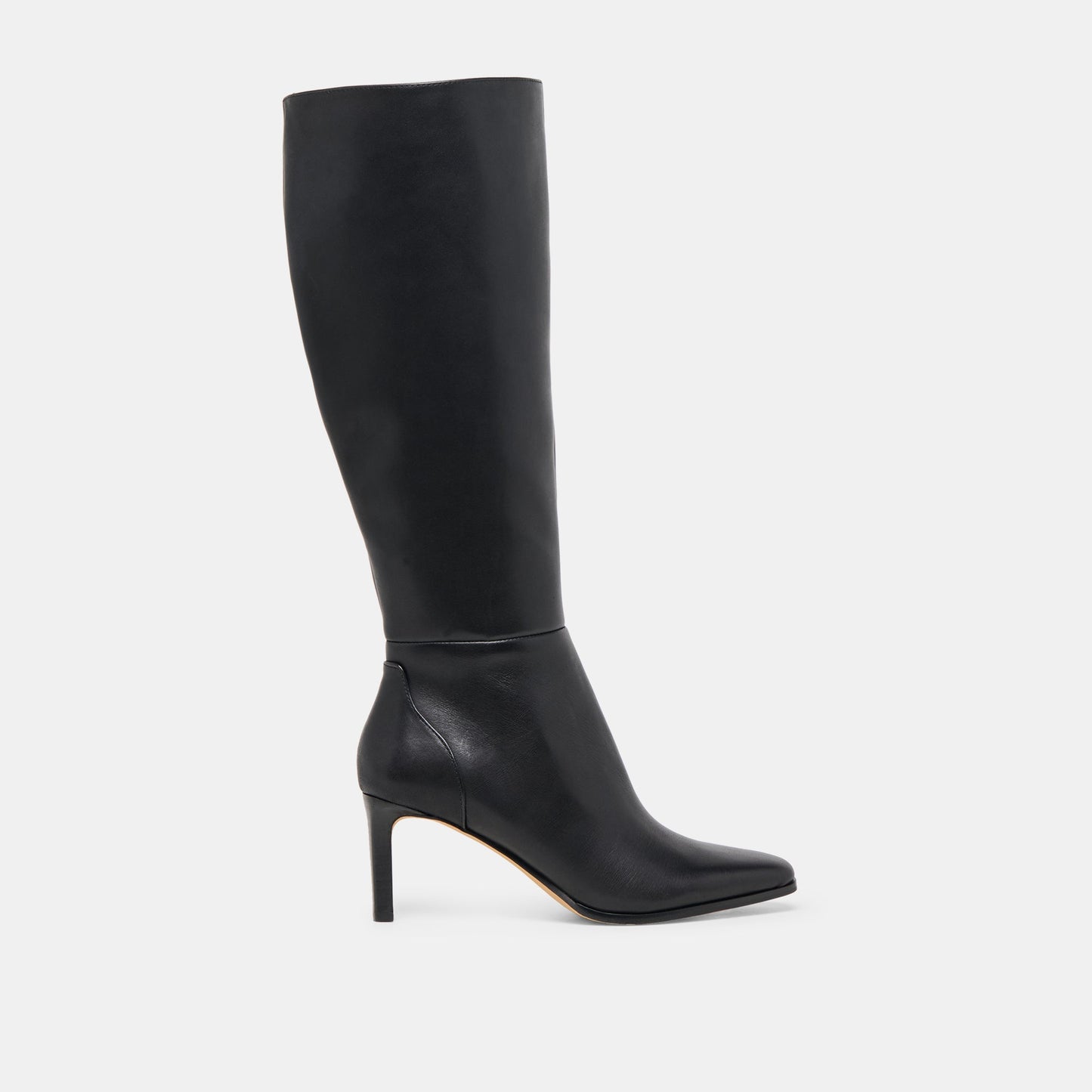 Emmi Black Leather Wide Calf Boots