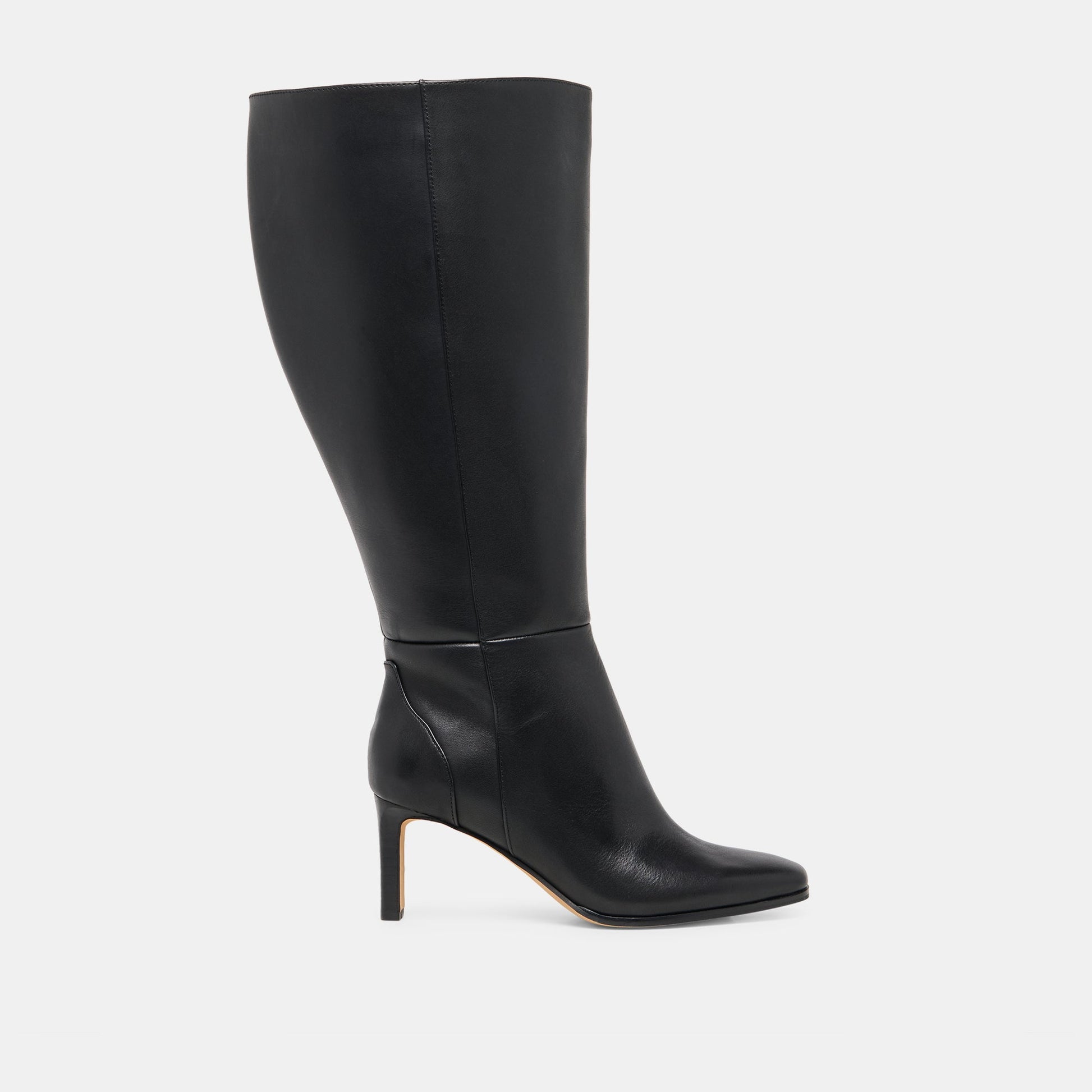 Emmi Black Leather Extra Wide Calf Boots