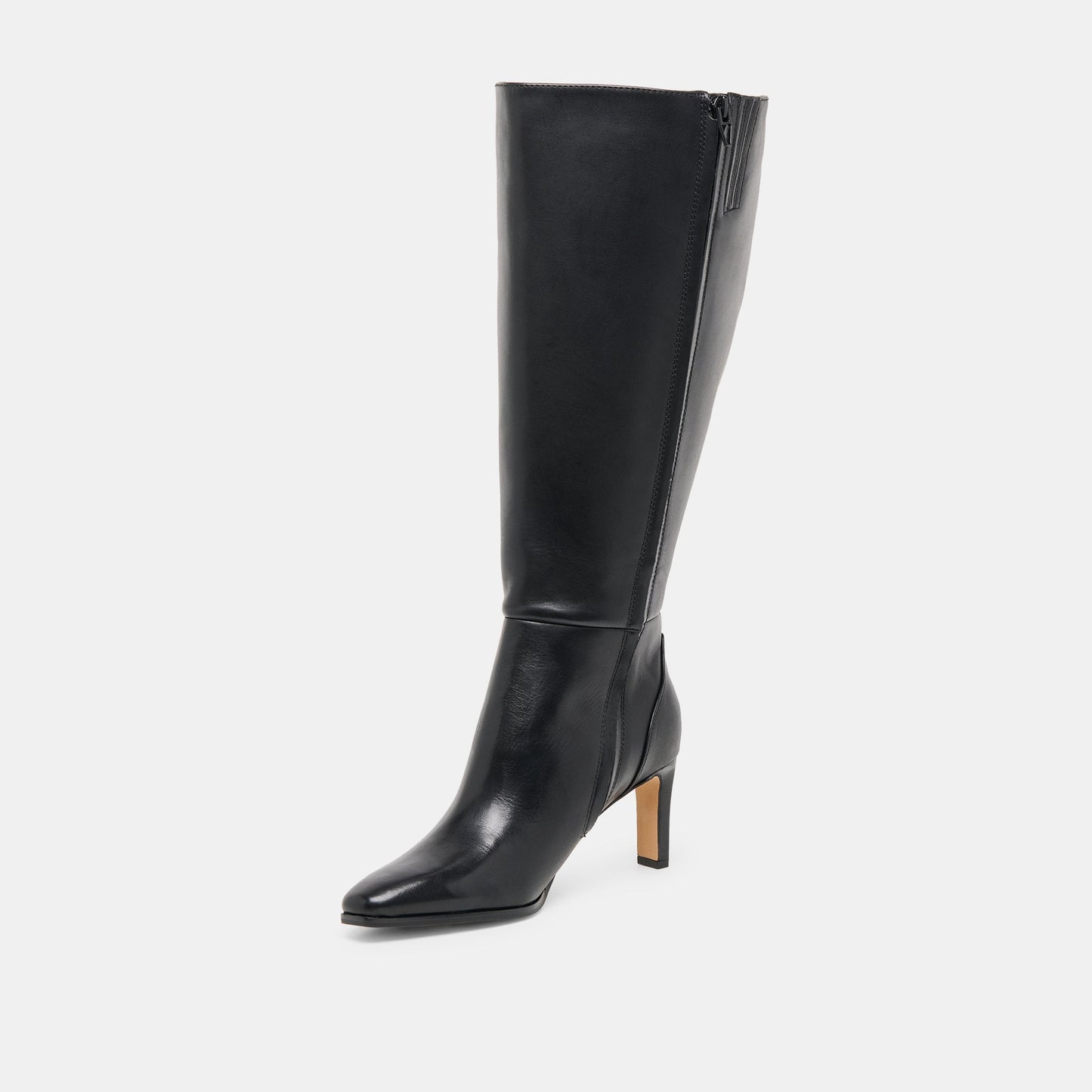 Emmi Black Leather Extra Wide Calf Boots