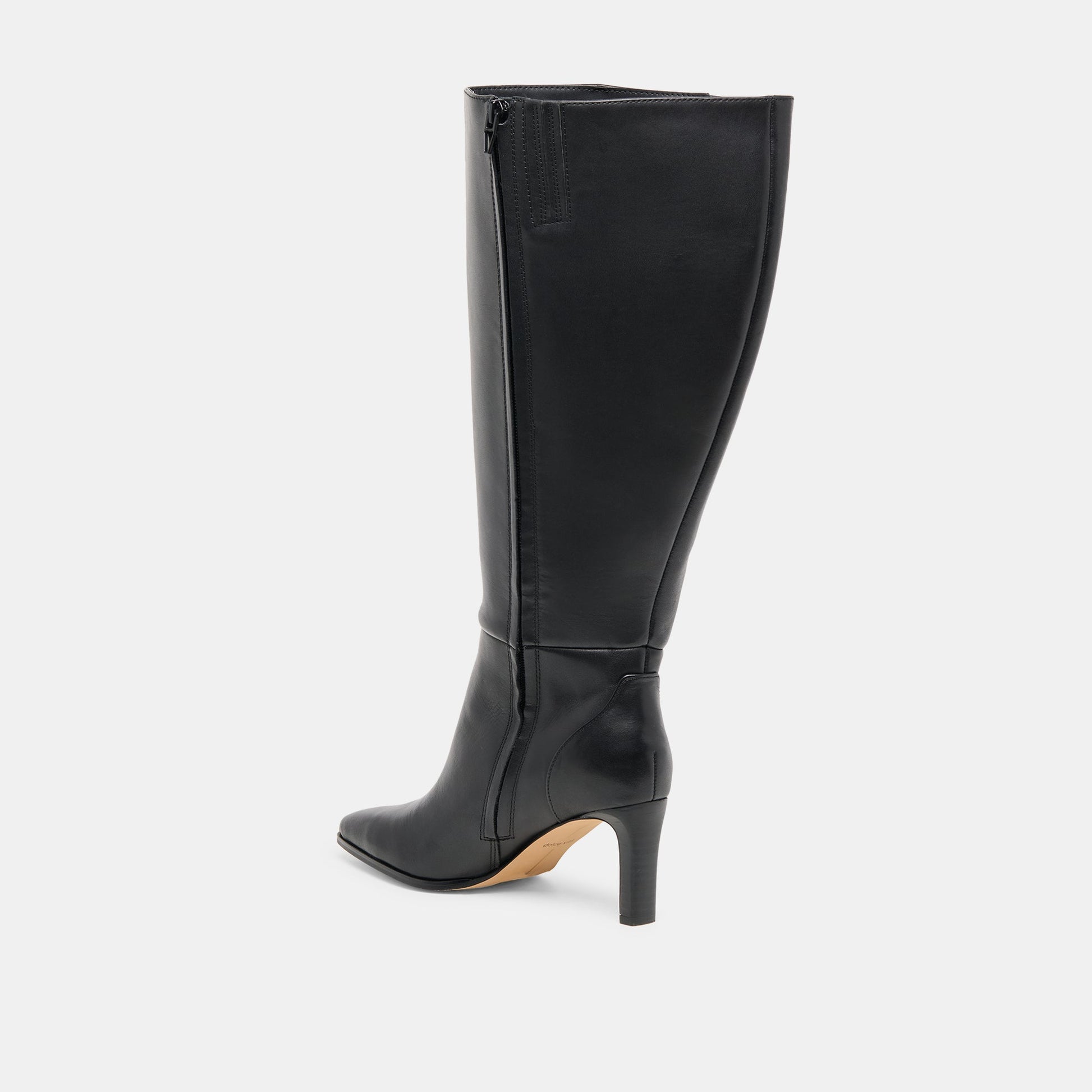 Emmi Black Leather Extra Wide Calf Boots