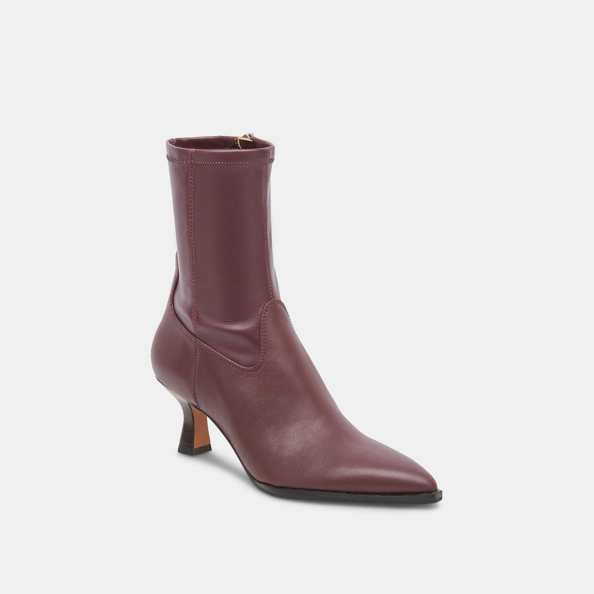 Arya Wine Leather Boots | Rich Leather Wine Boots with Skinny Heel
 – Dolce Vita