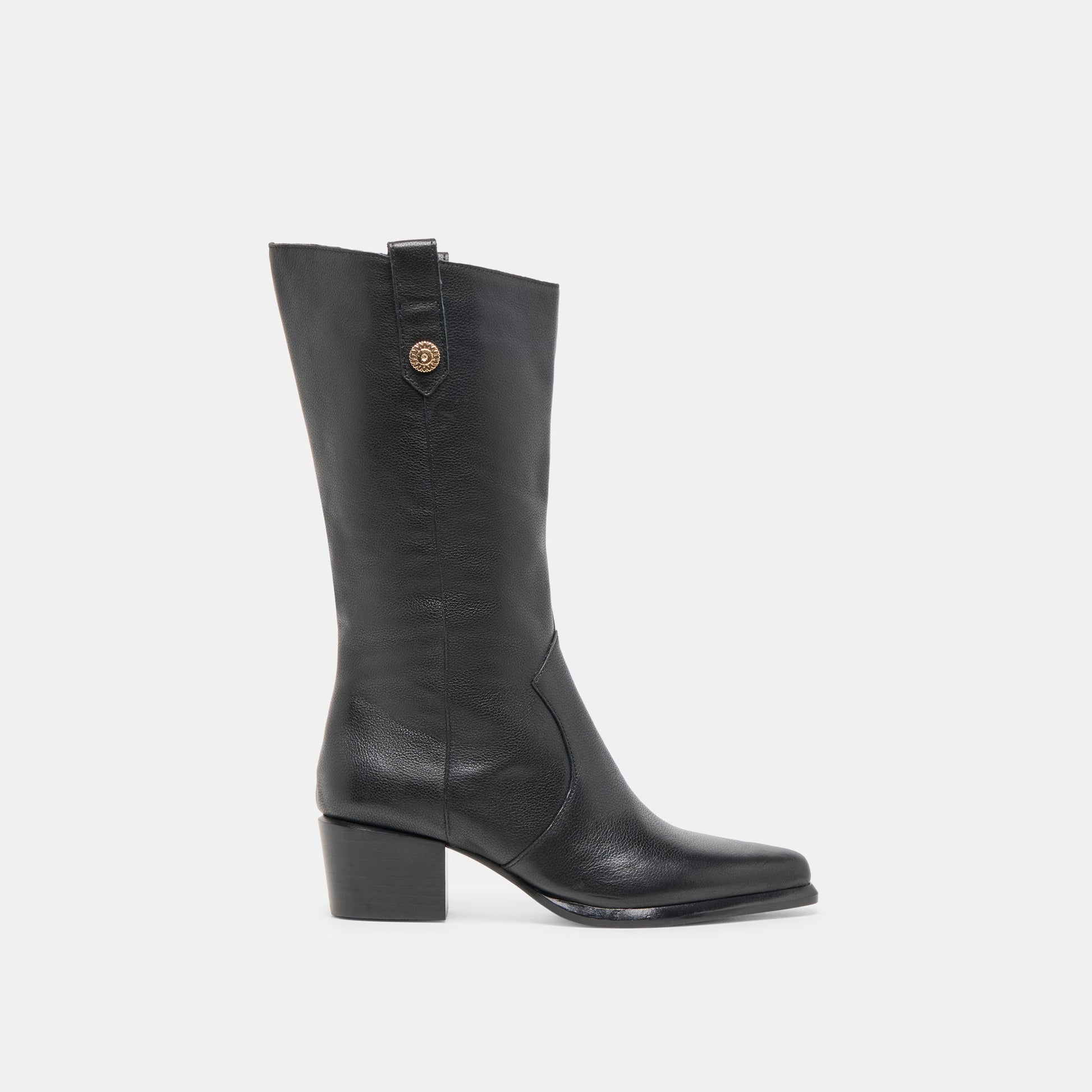 Vern Black Leather Boots