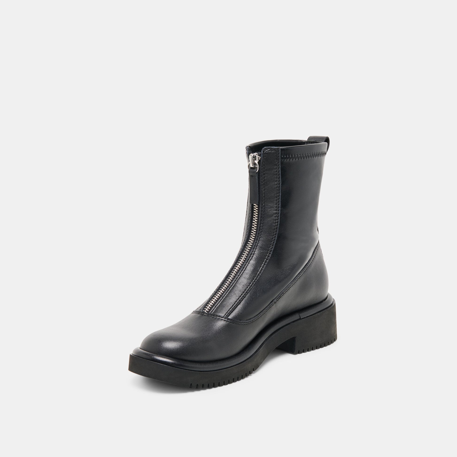 Shante Black Leather Boots