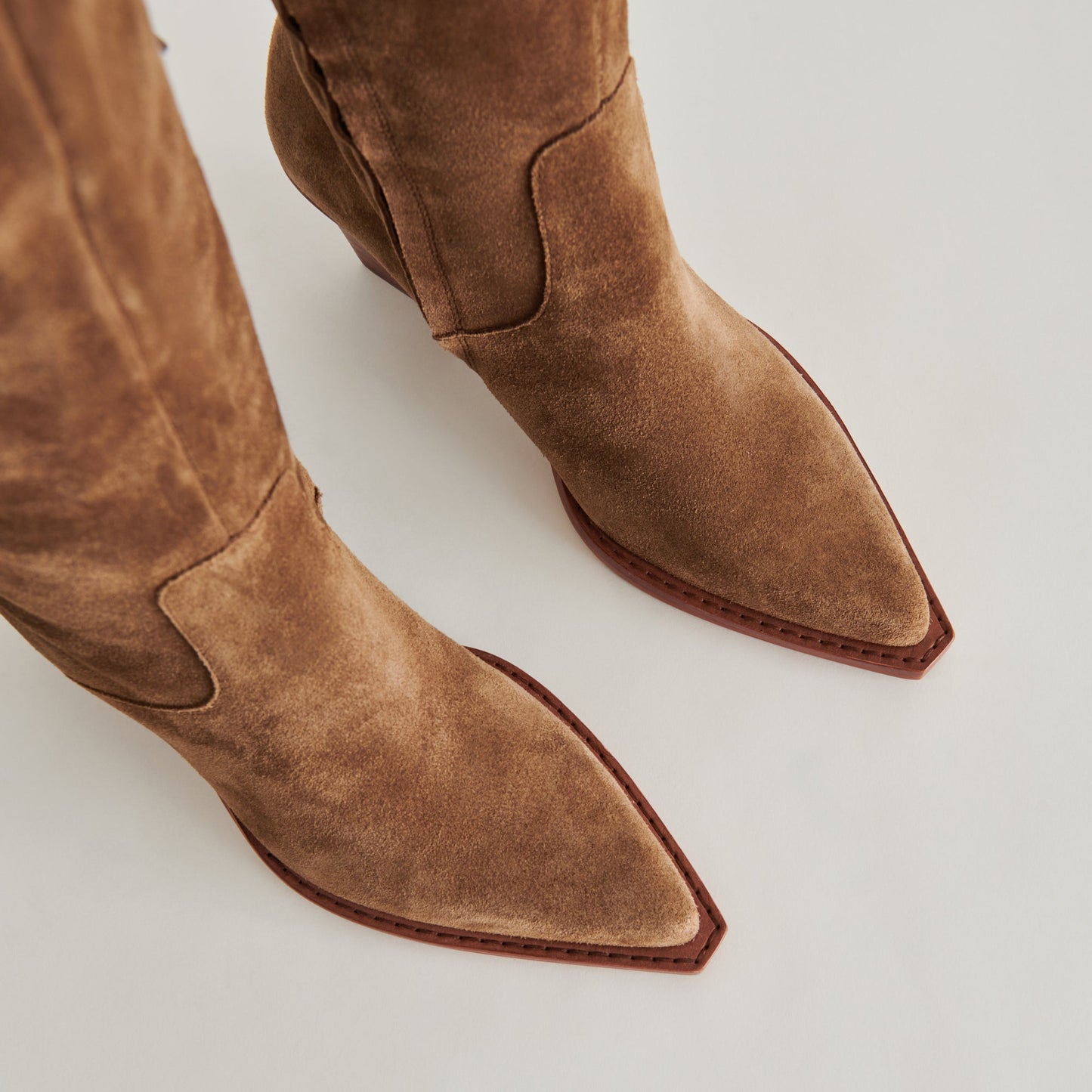 Raj Boots in Brown Suede | Women's Brown Suede Knee-High Boots
 – Dolce Vita
