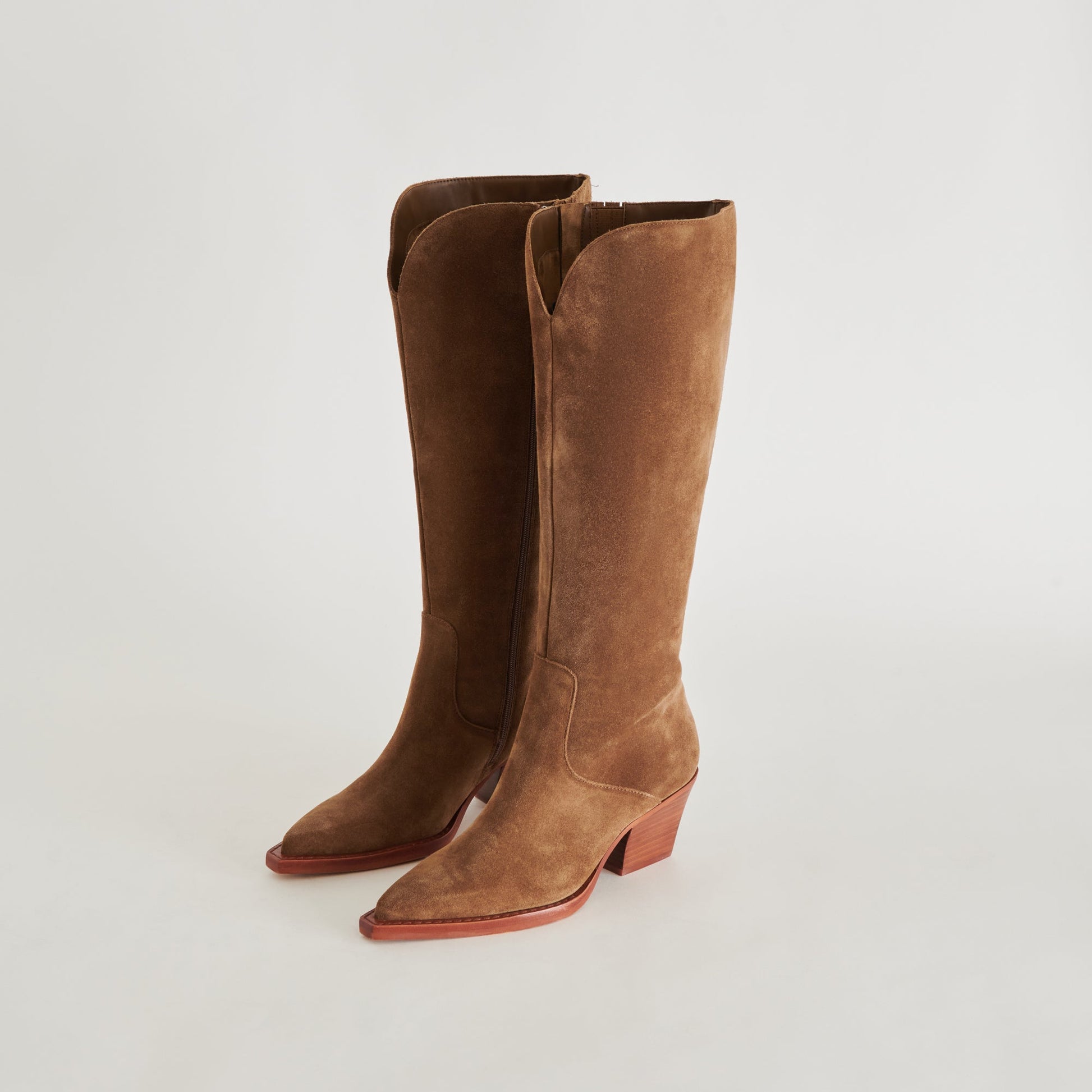 Raj Boots in Brown Suede | Women's Brown Suede Knee-High Boots
 – Dolce Vita