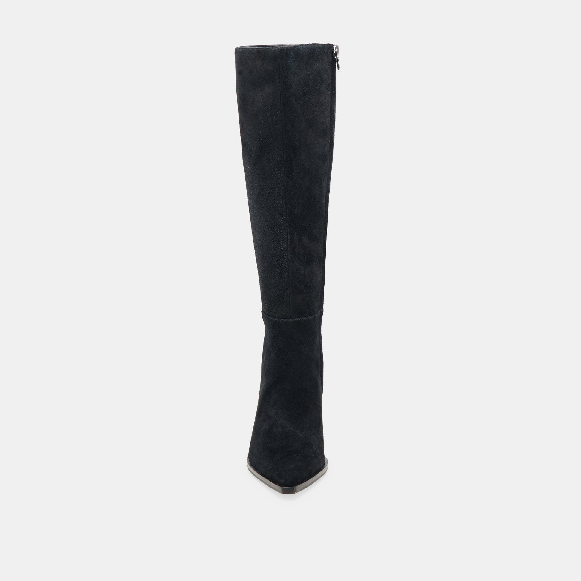 Auggie Boots | Onyx Suede Boots by Dolce Vita