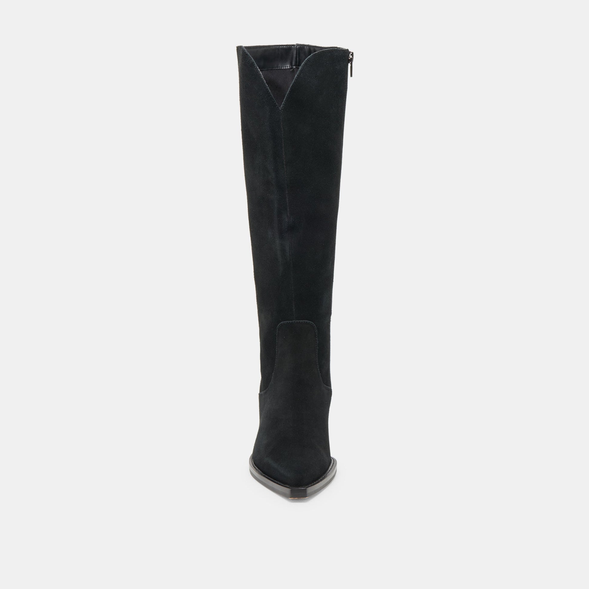 RAJ Wide Calf Boots Onyx Suede | Women's Onyx Suede Knee-High Boots
 – Dolce Vita