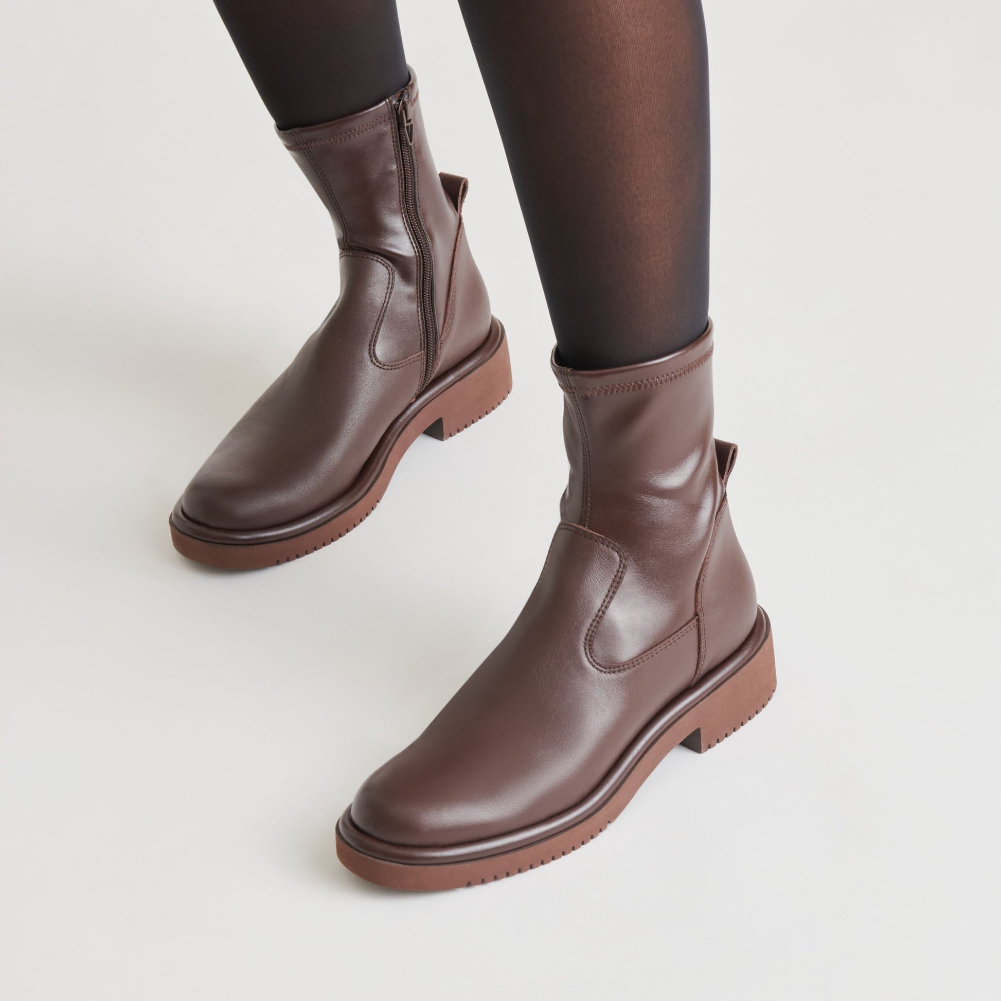 Simaya H2O Waterproof Mahogany Leather Boots