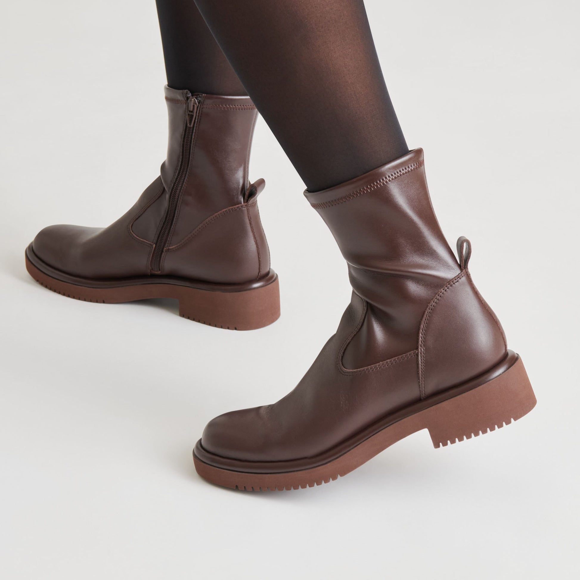 Simaya H2O Waterproof Mahogany Leather Boots