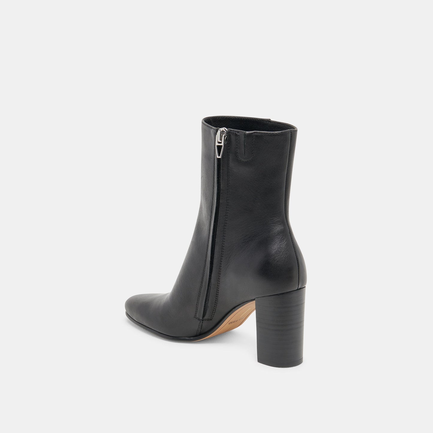 Suzy Wide Black Leather Booties