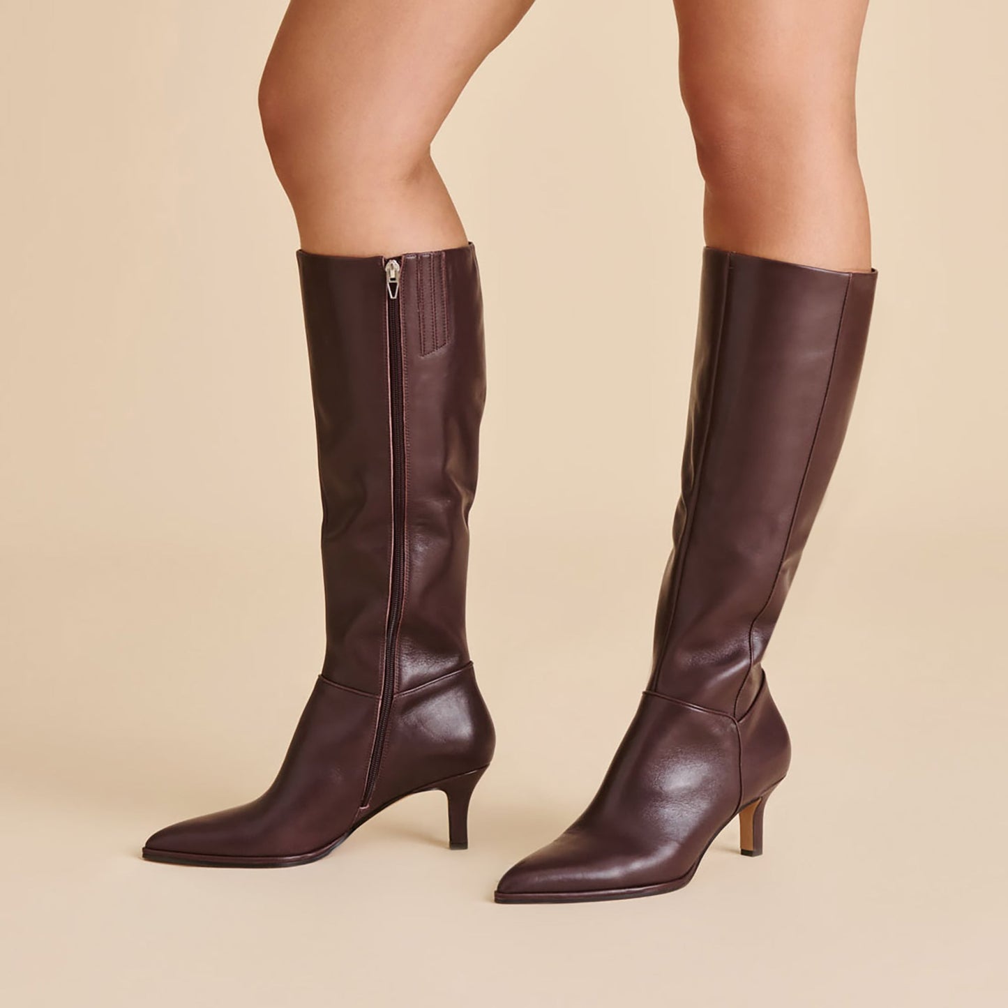 Aldy Mulberry Leather Boots