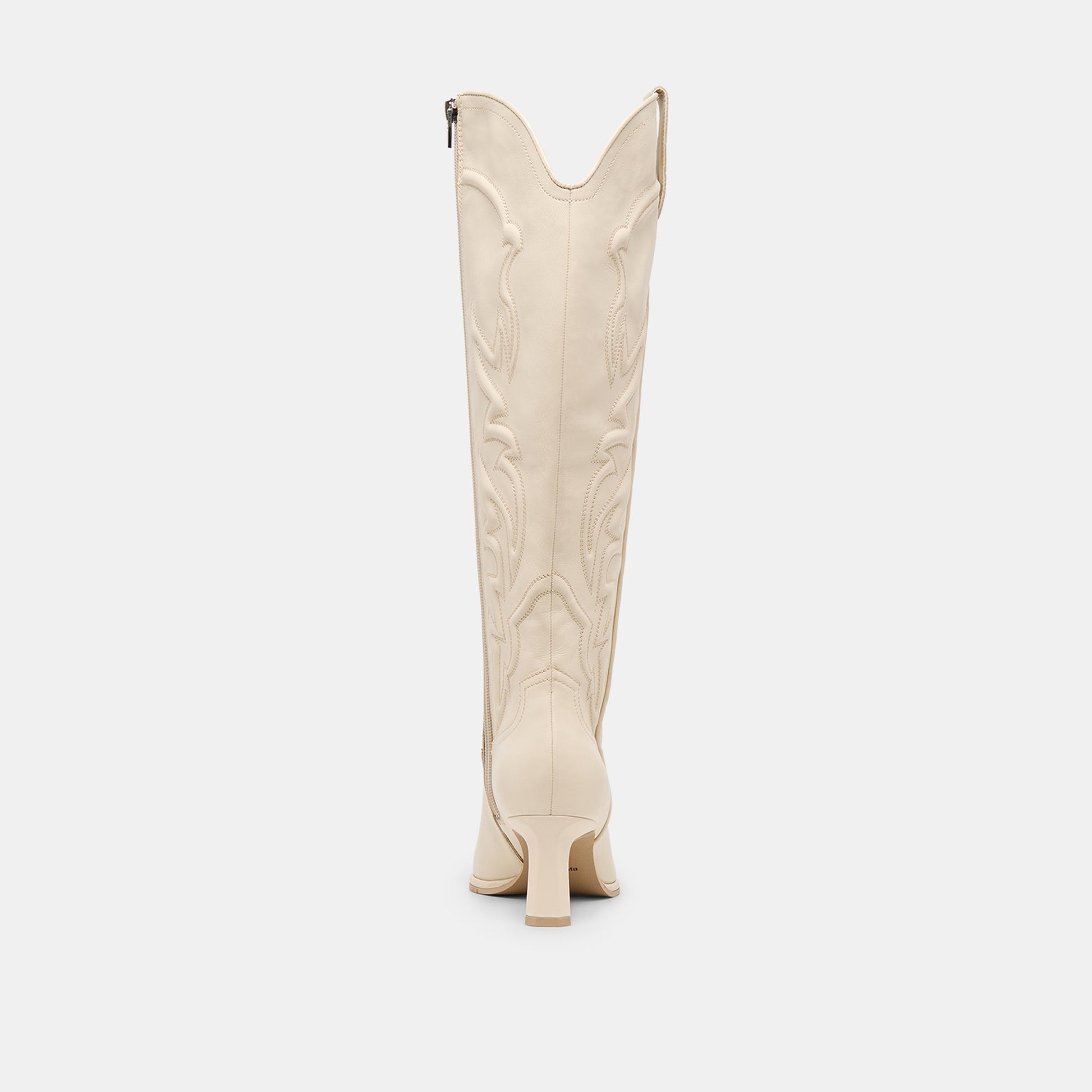 Alisa Creme Leather Boots