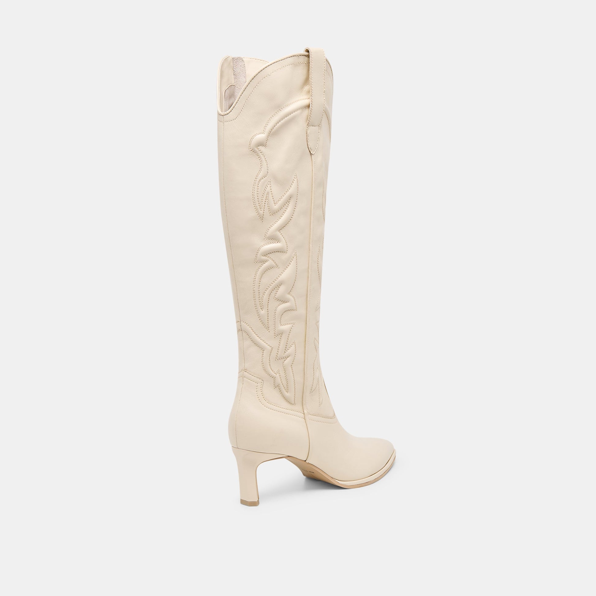 Alisa Creme Leather Boots