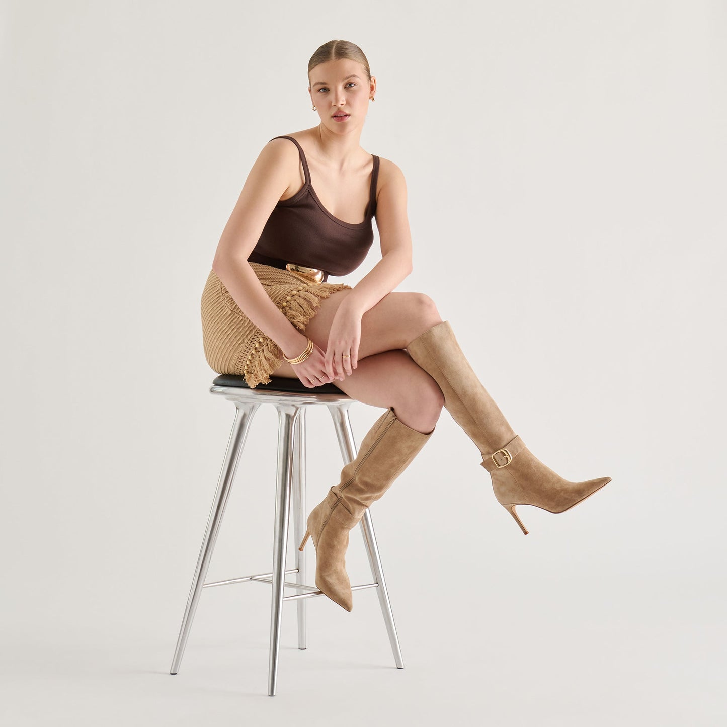 Kinzy Camel Suede Boots