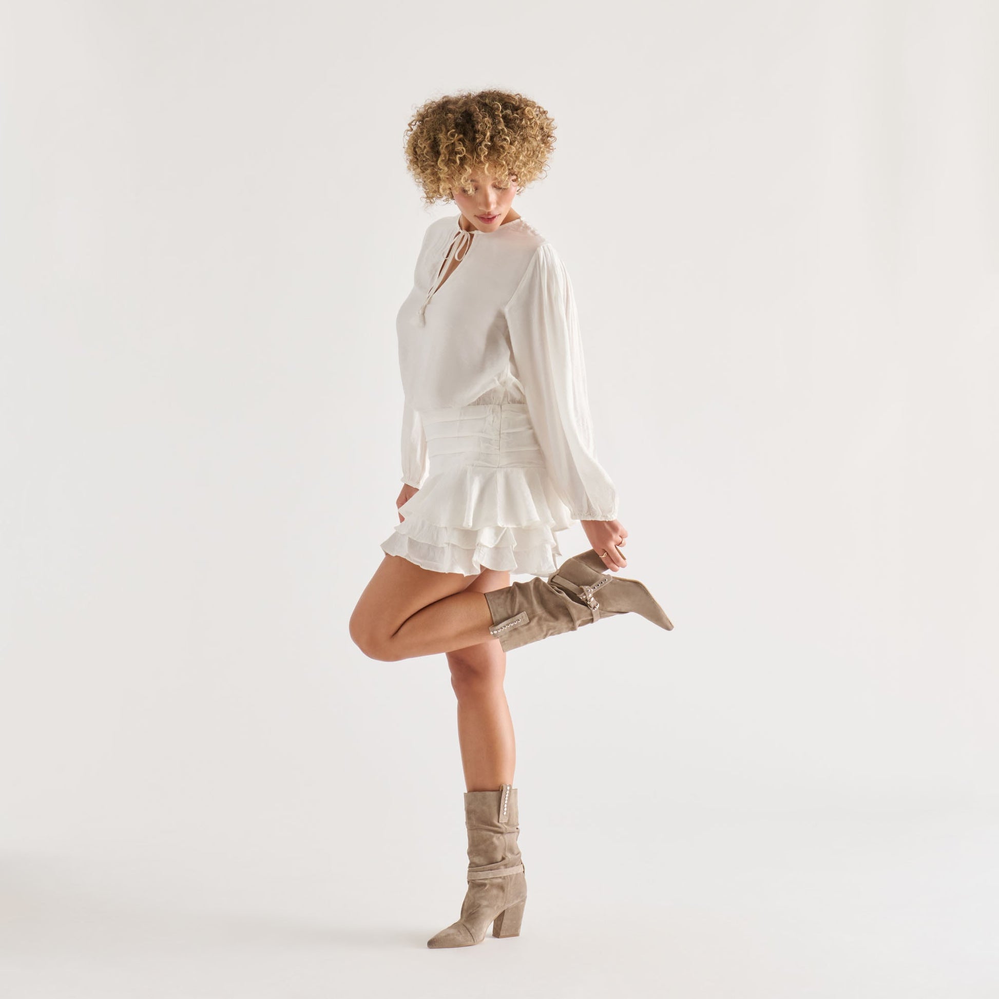 Morla Taupe Suede Boots
