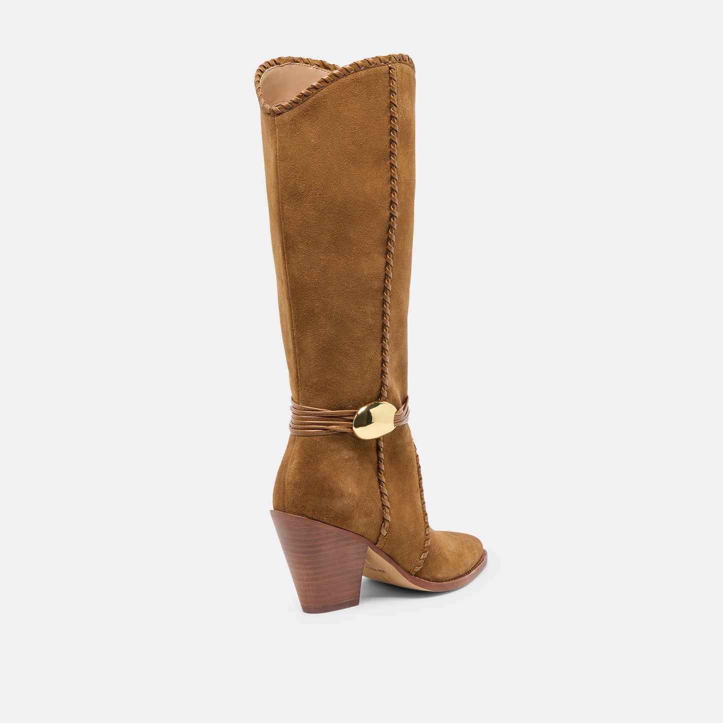 Jody Lt Brown Suede Wide Calf Boots