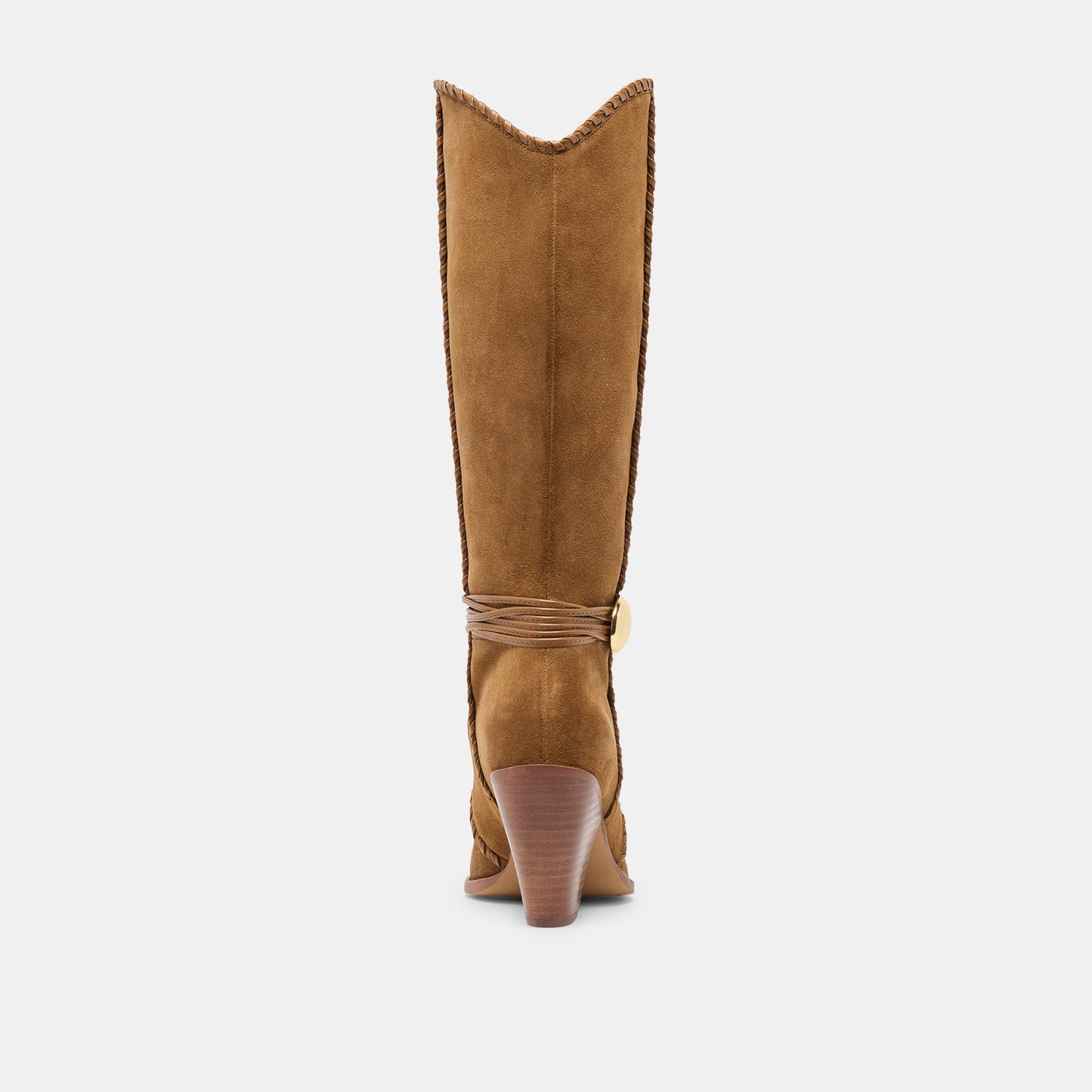 Jody Lt Brown Suede Wide Calf Boots