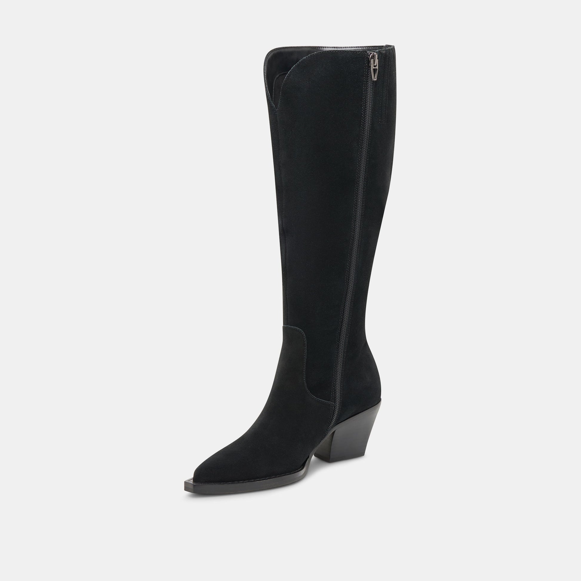 Raj Extra Wide Calf Onyx Suede Boots | Suede Wide Calf Boots
 – Dolce Vita