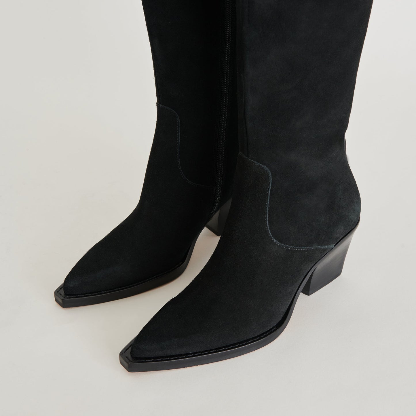 Raj Extra Wide Calf Onyx Suede Boots | Suede Wide Calf Boots
 – Dolce Vita