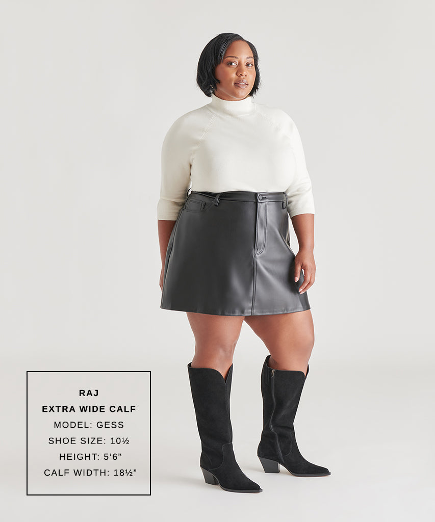 Raj Extra Wide Calf Onyx Suede Boots | Suede Wide Calf Boots
 – Dolce Vita