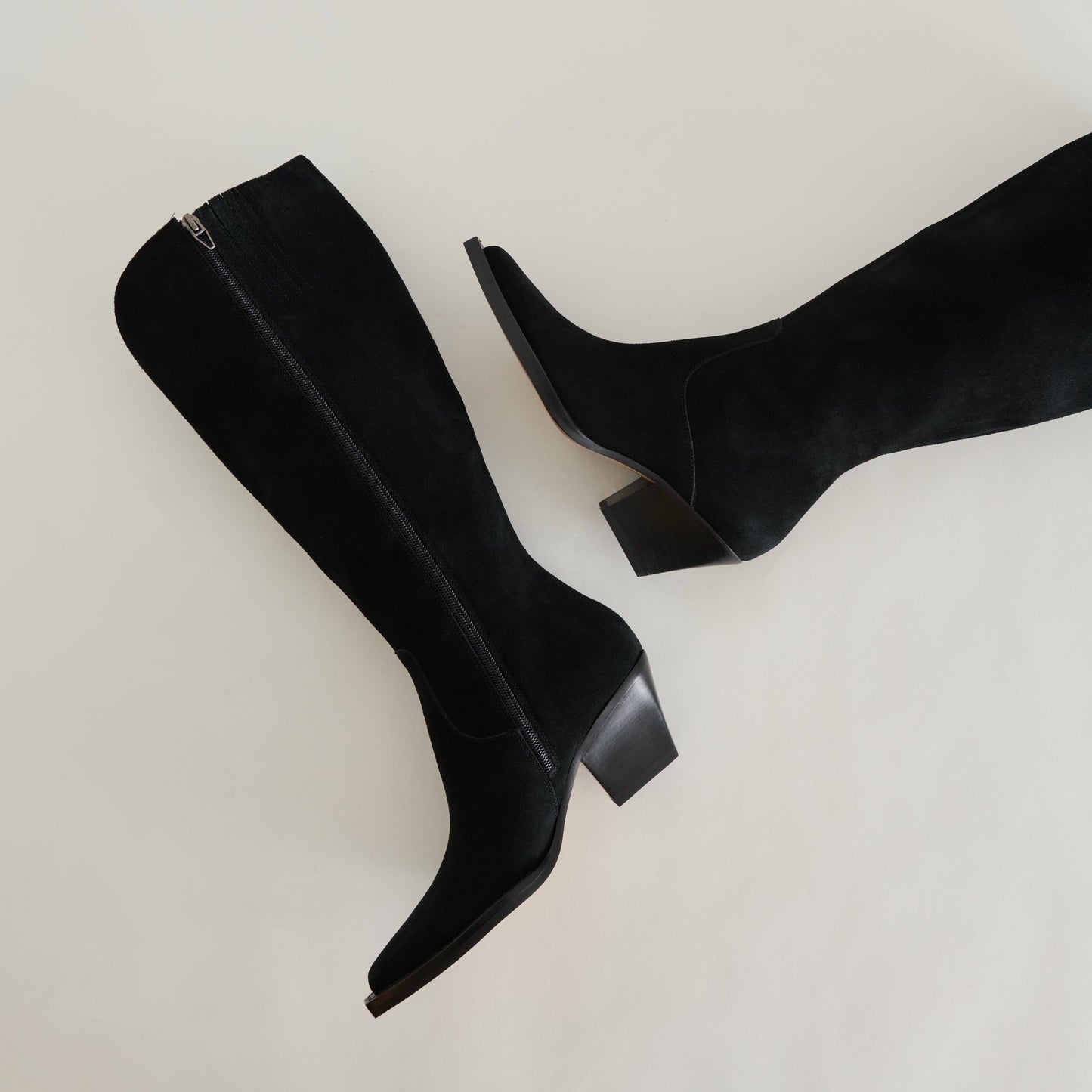 Raj Extra Wide Calf Onyx Suede Boots | Suede Wide Calf Boots
 – Dolce Vita