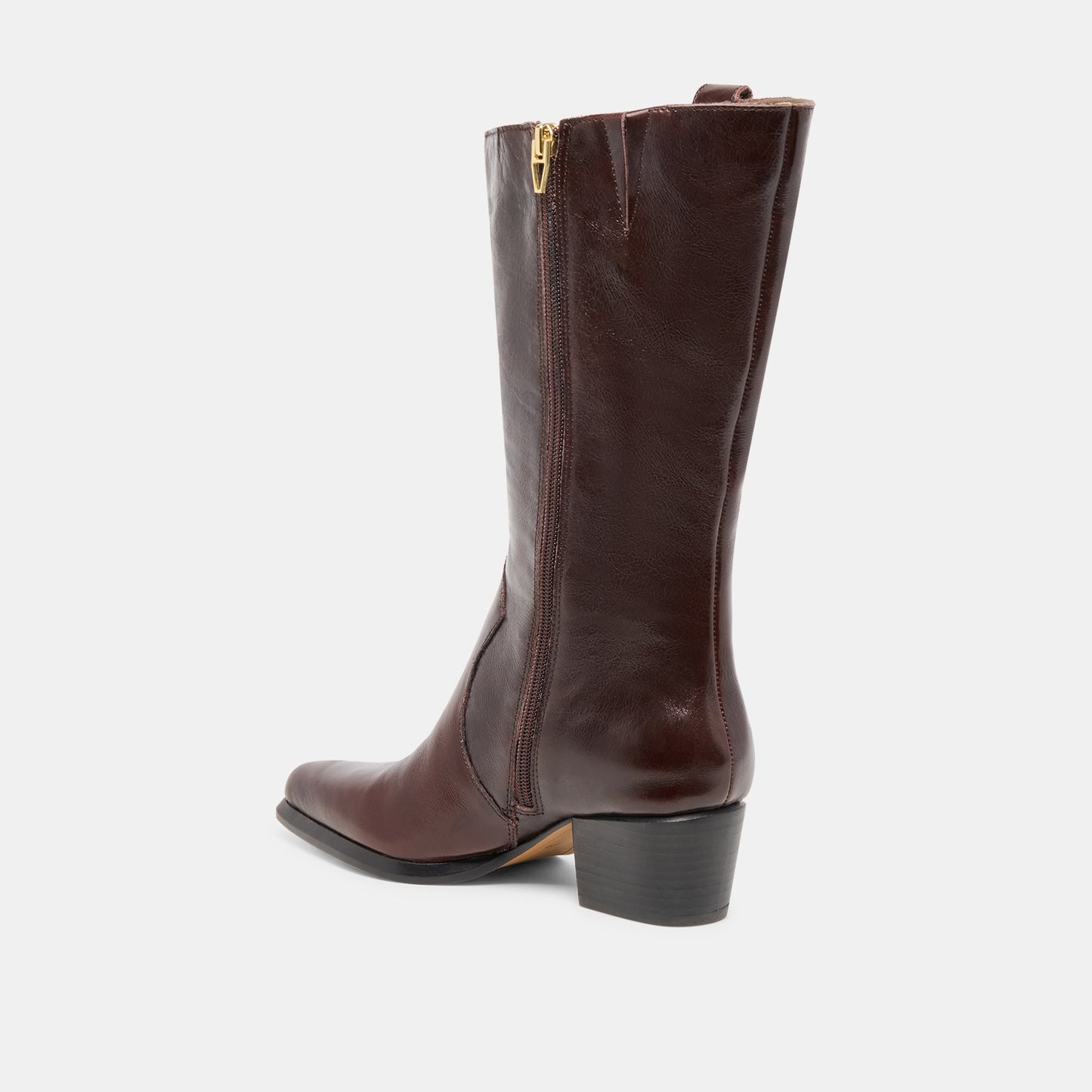 Vern Chocolate Leather Wide Calf Boots