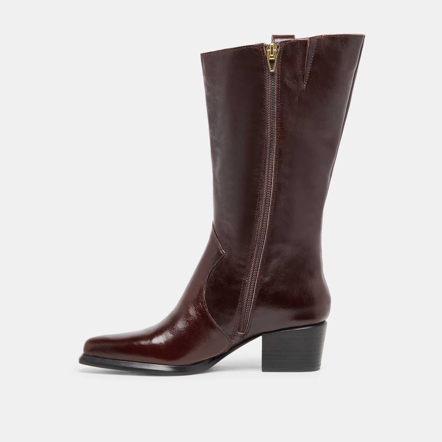 Vern Chocolate Leather Wide Calf Boots