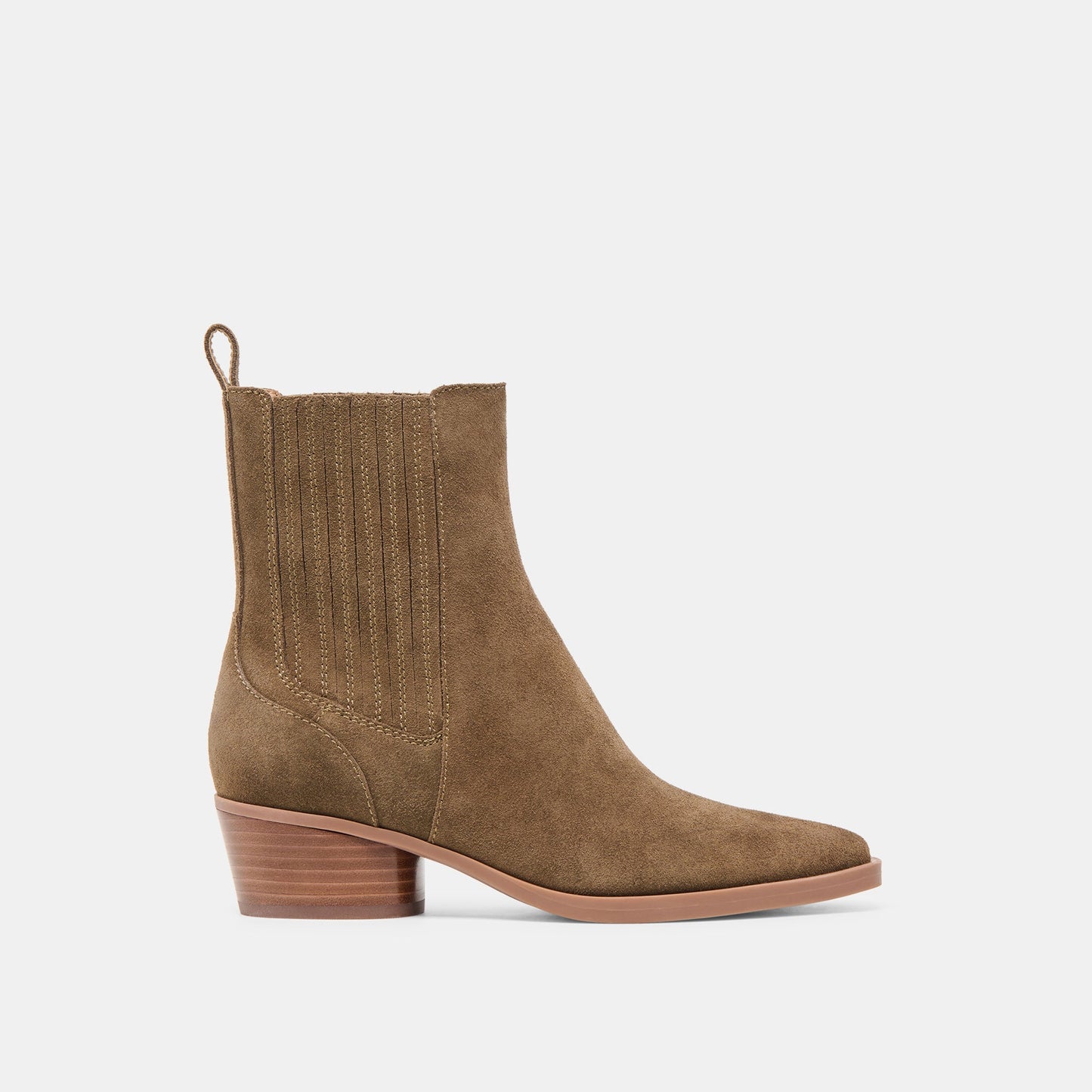 Faint H2O Waterproof Olive Suede Booties
