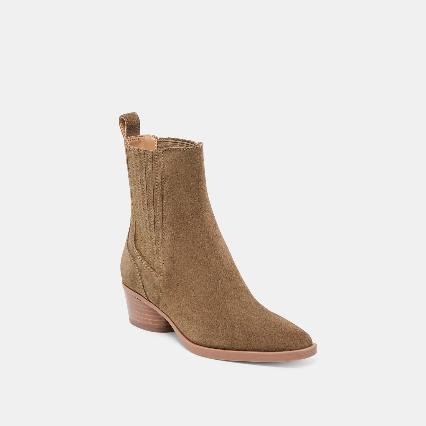 Faint H2O Waterproof Olive Suede Booties