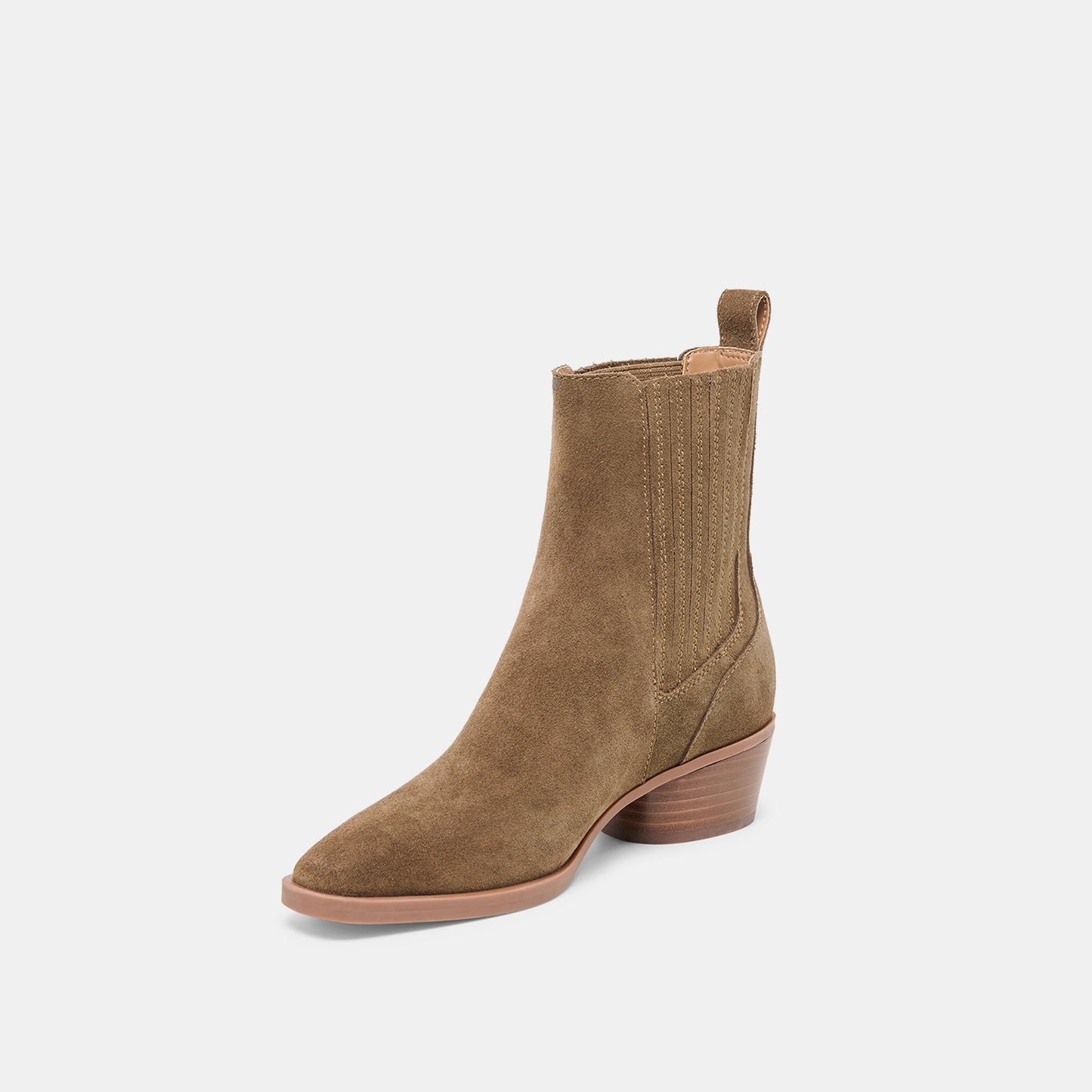 Faint H2O Waterproof Olive Suede Booties