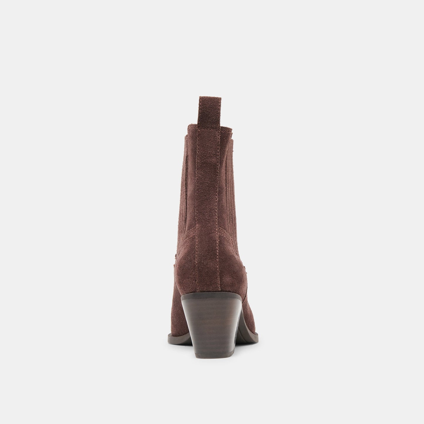Slim Mahogany Suede Booties
