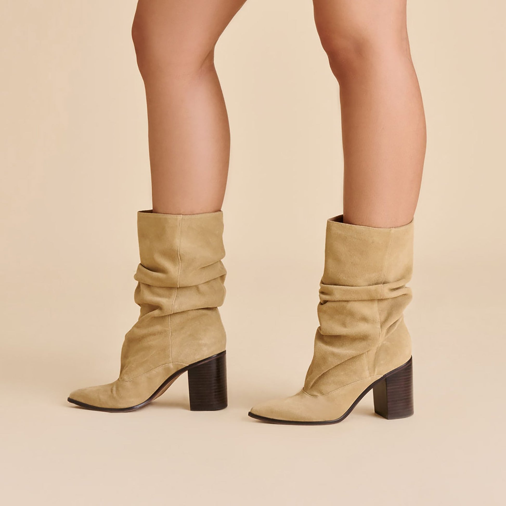 Talina Dk Taupe Suede Boots