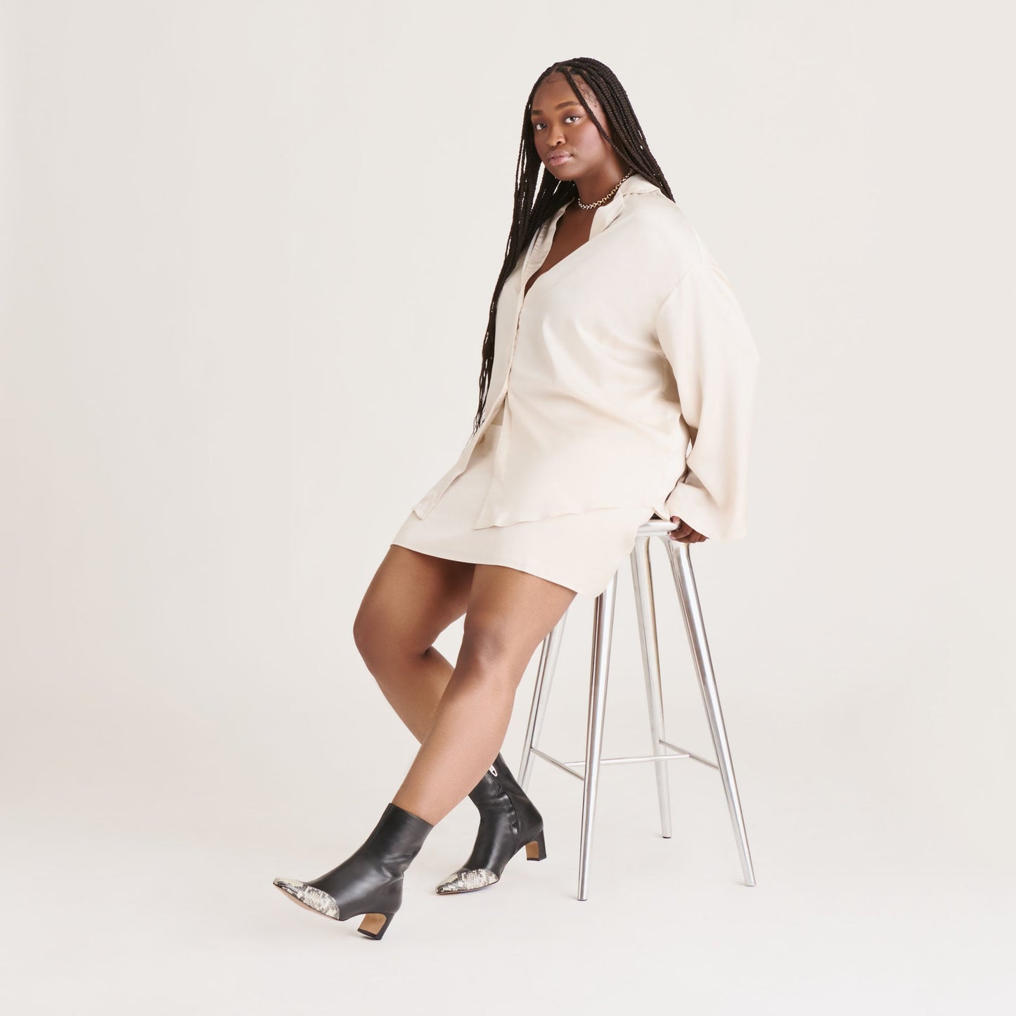 Anika Black Multi Leather Boots