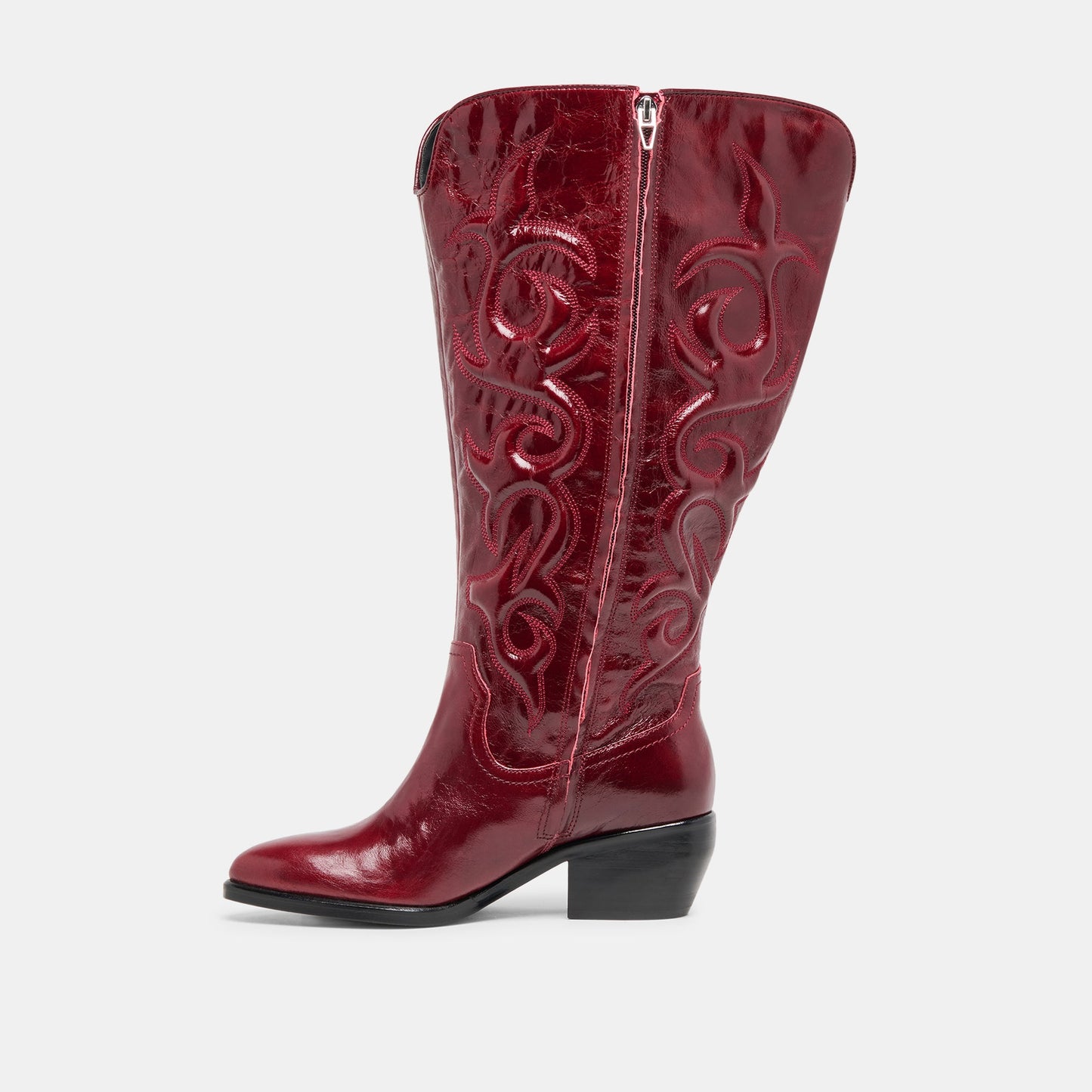 Mirla Oxblood Leather Extra Wide Calf Boots