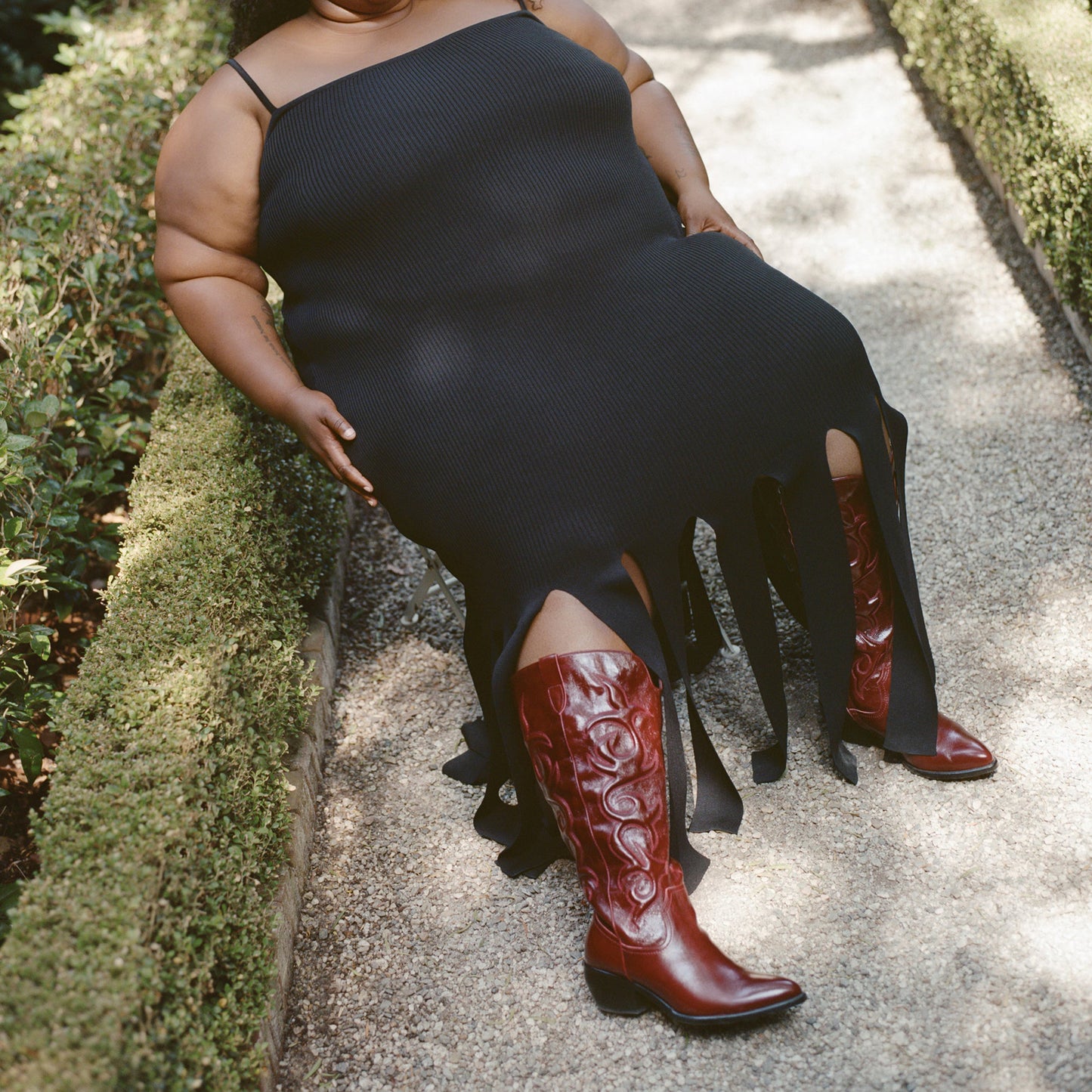Mirla Oxblood Leather Extra Wide Calf Boots
