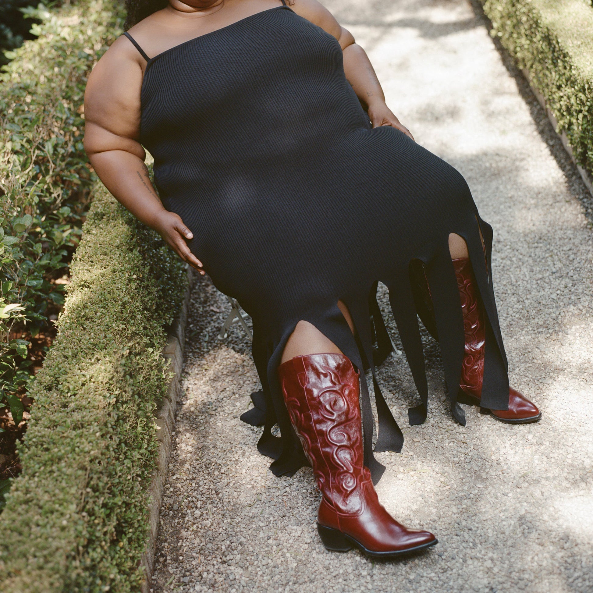 Mirla Oxblood Leather Extra Wide Calf Boots
