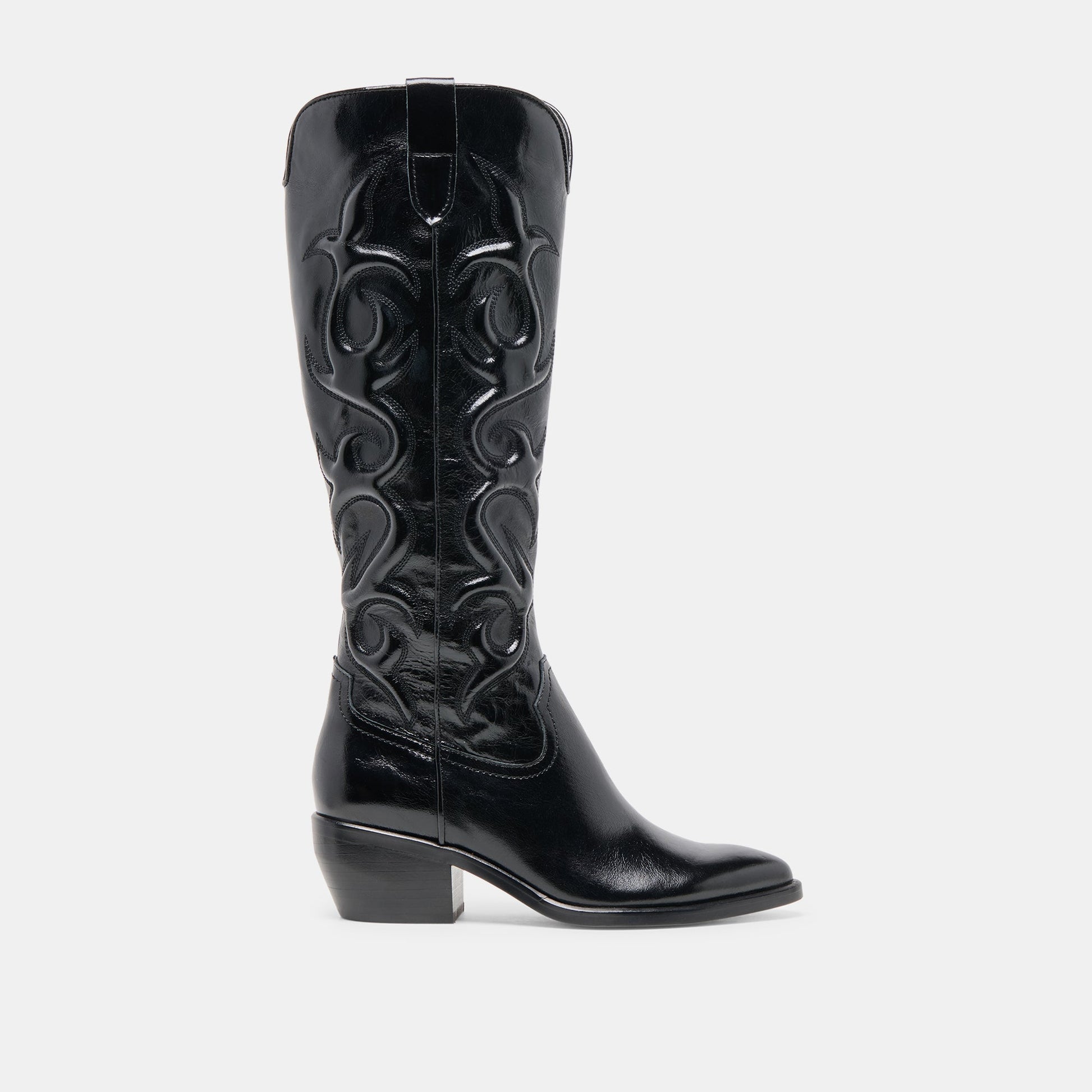 Mirla Black Leather Boots