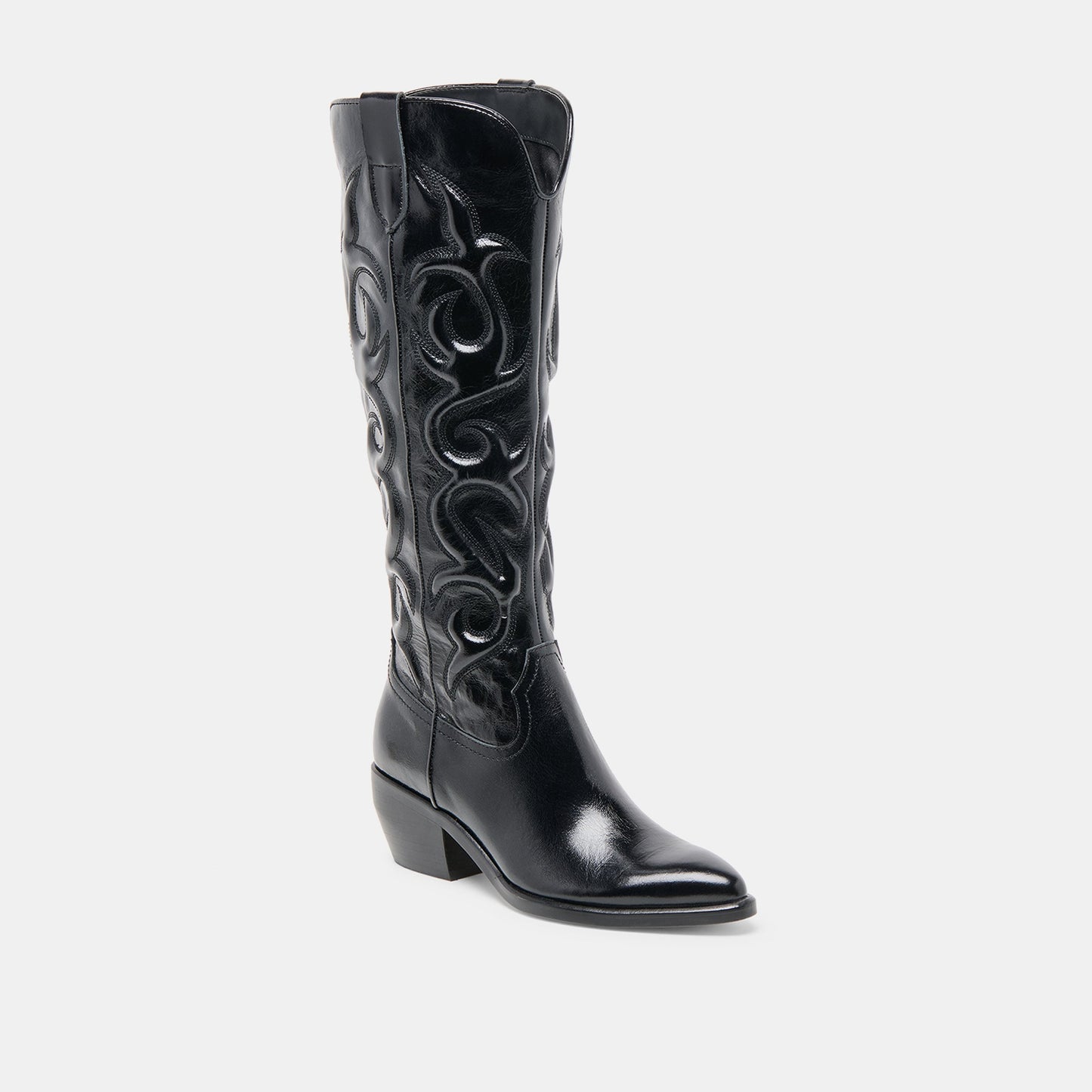 Mirla Black Leather Boots