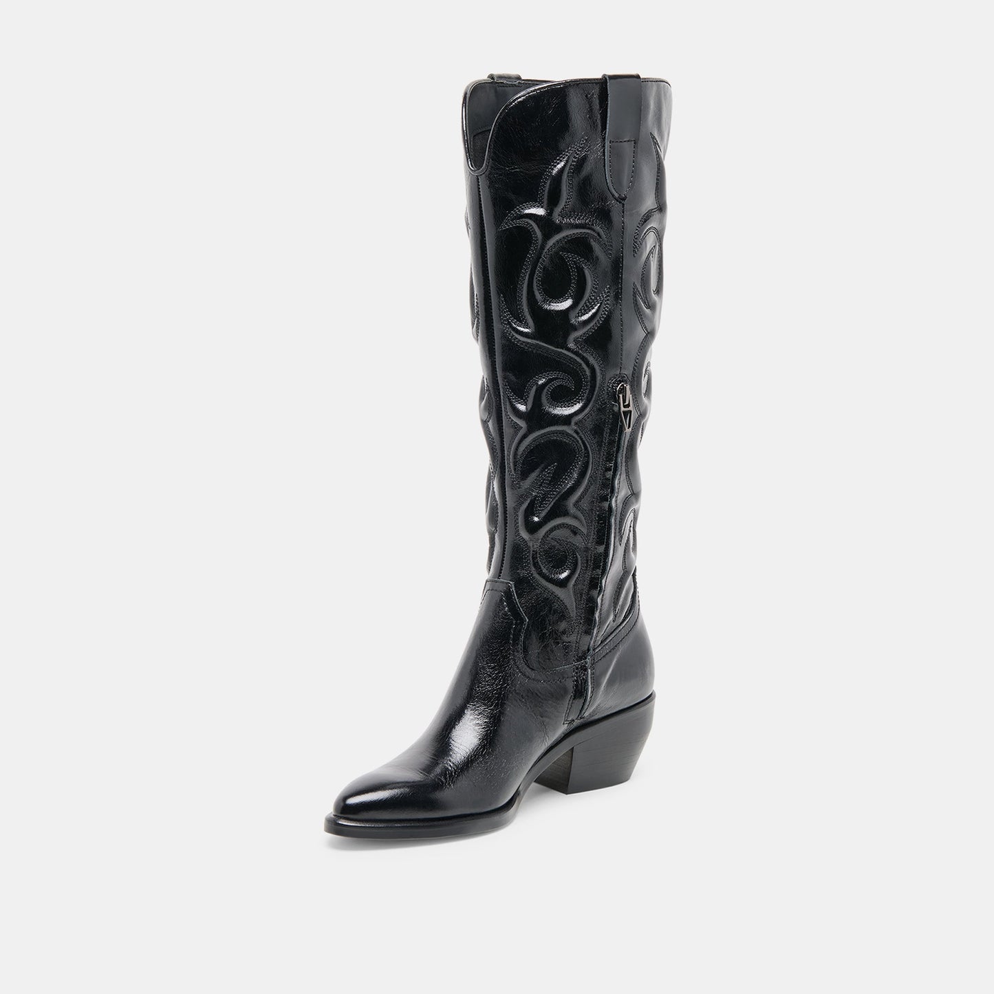 Mirla Black Leather Boots